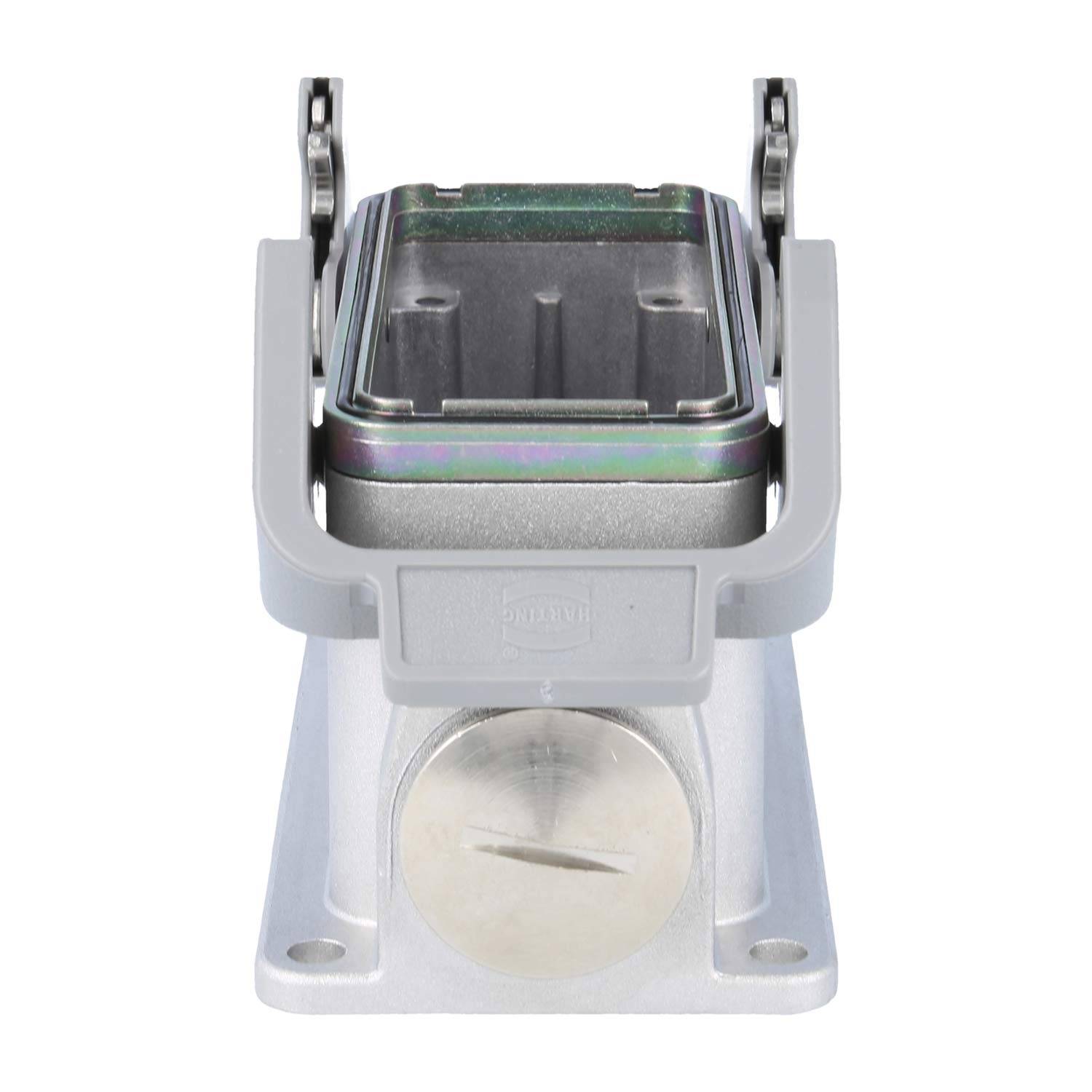 05628161270 HARTING Han 16B EMV Sockelgehäuse niedrig, 1xM25 seitlicher Kabelabgang, mit 2 Querbügeln EMV-Verschraubung