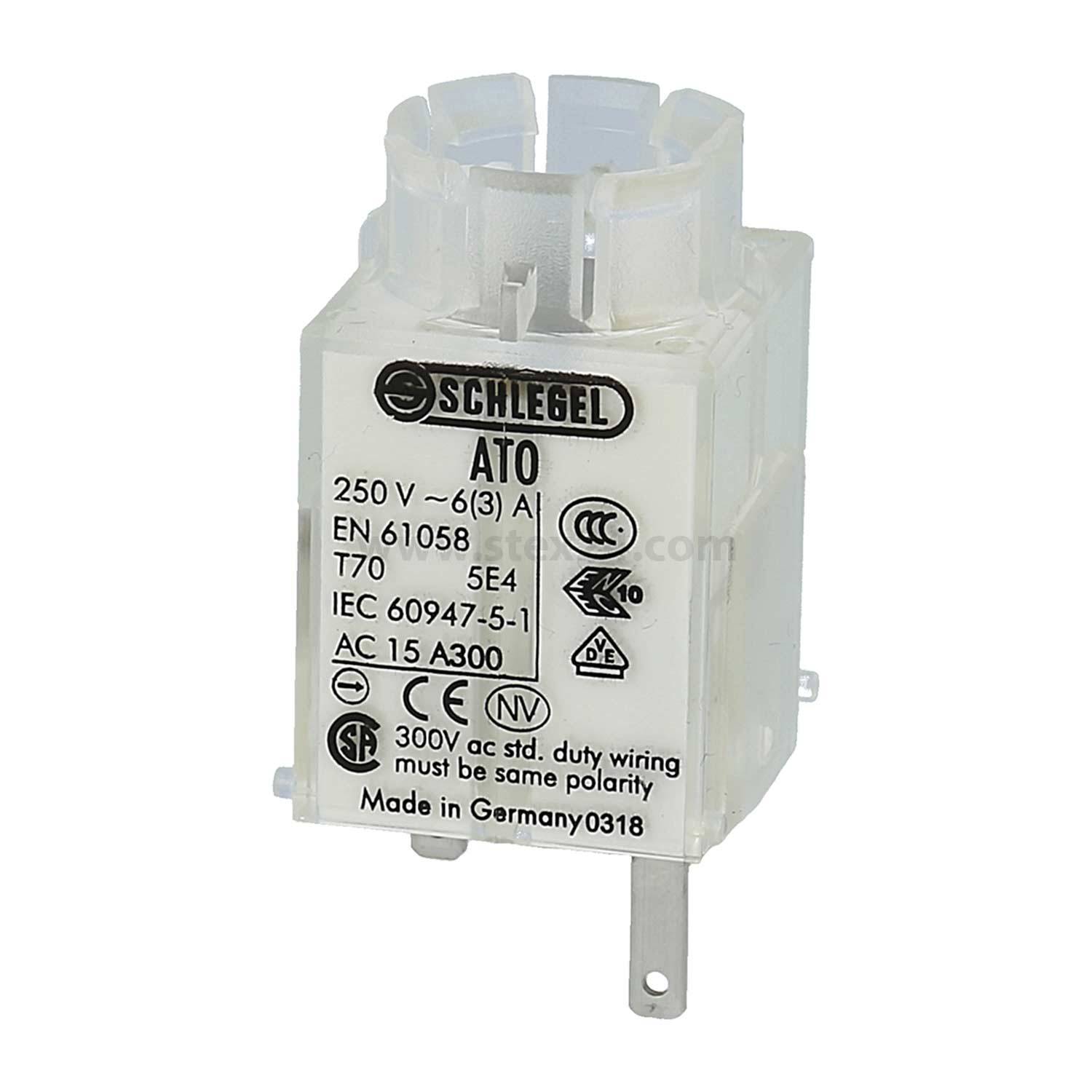 ATO Georg Schlegel Tastkontaktgeber, 1Ö Kontaktgeber AT Flachstecker 2,8mm x 0,8mm - 1Stück