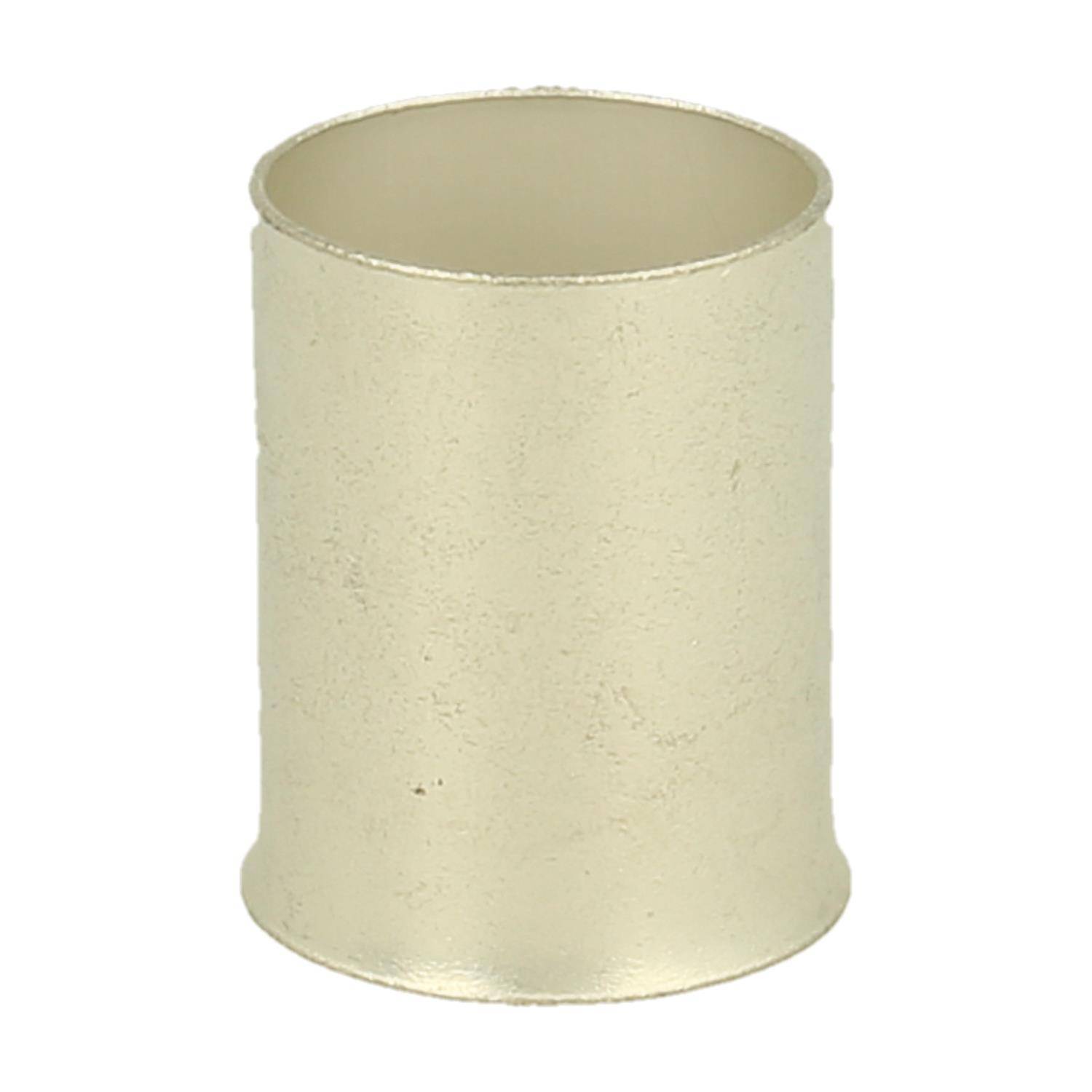 Ein zylindrisches, metallisches Produkt in Beige, das als Abstandshalter oder Verbinder in Maschinen oder Bauwerken verwendet wird.