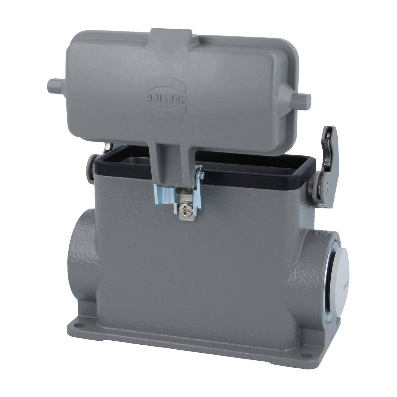 05300160266 HARTING Han 16B Sockelgehäuse hoch, 1xM25 seitlicher Kabelabgang, mit 1 Längsbügel mit Schutzkappe