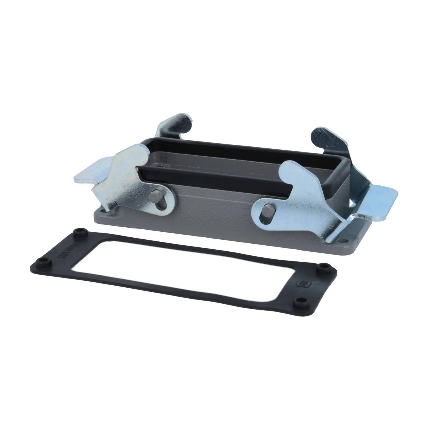 04300160301 HARTING Han 16B Anbaugehäuse mit 2 Querbügeln 2 Sicherheitsbügel Metall - 1Stück