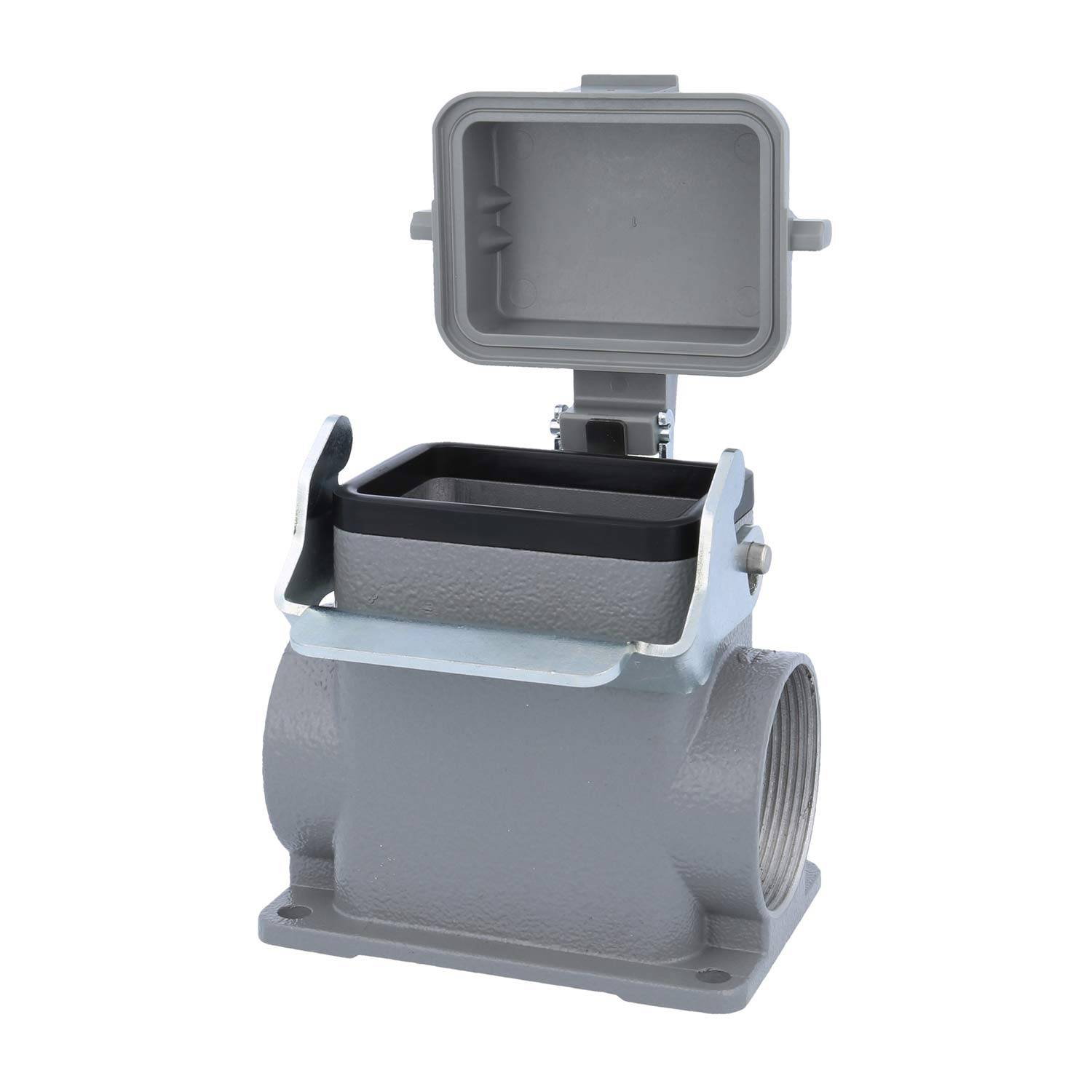 04300060268 HARTING Han 6B Sockelgehäuse hoch, 2xM40 seitlicher Kabelabgang, mit 1 Längsbügel mit Schutzkappe