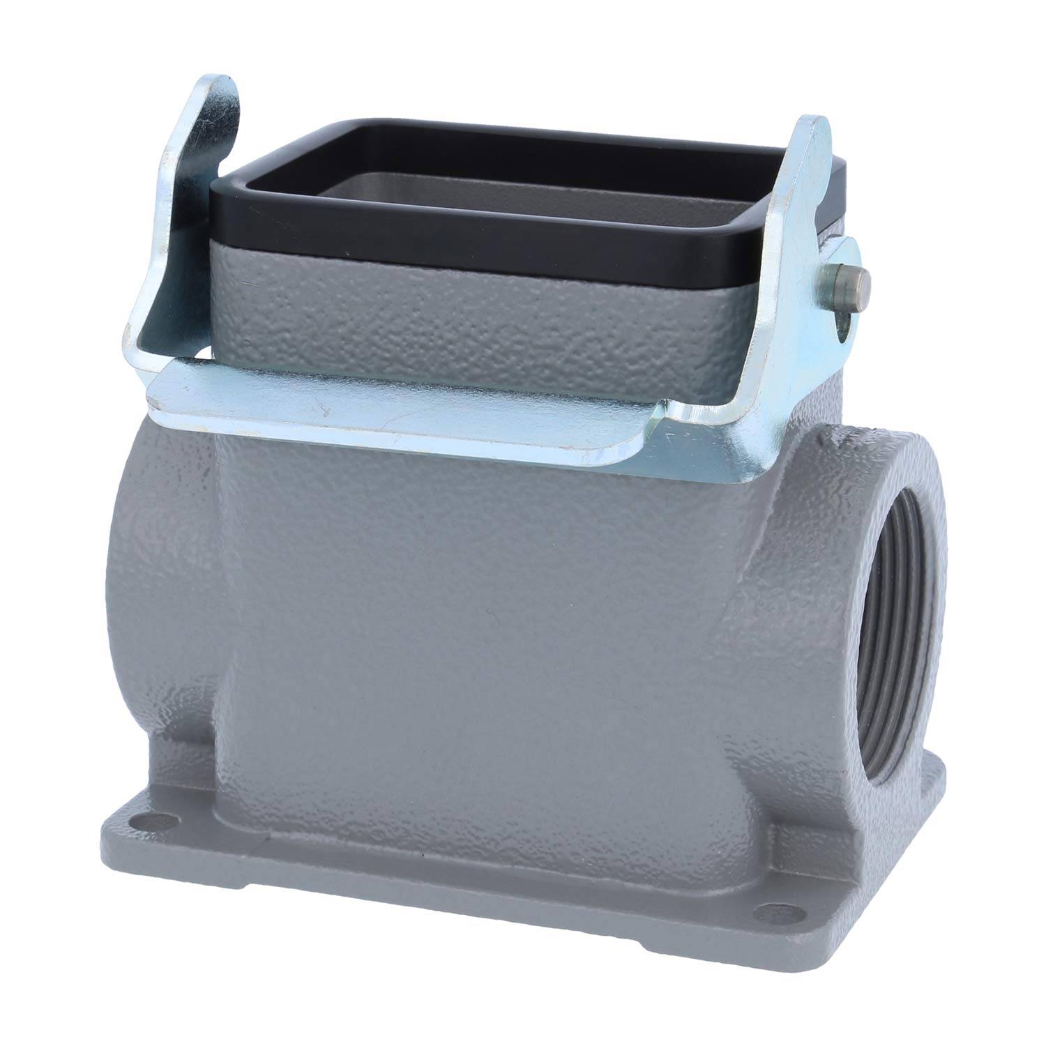 04300060264 HARTING Han 6B Sockelgehäuse hoch, 2xM32 seitlicher Kabelabgang, mit 1 Längsbügel Verschraubung M32