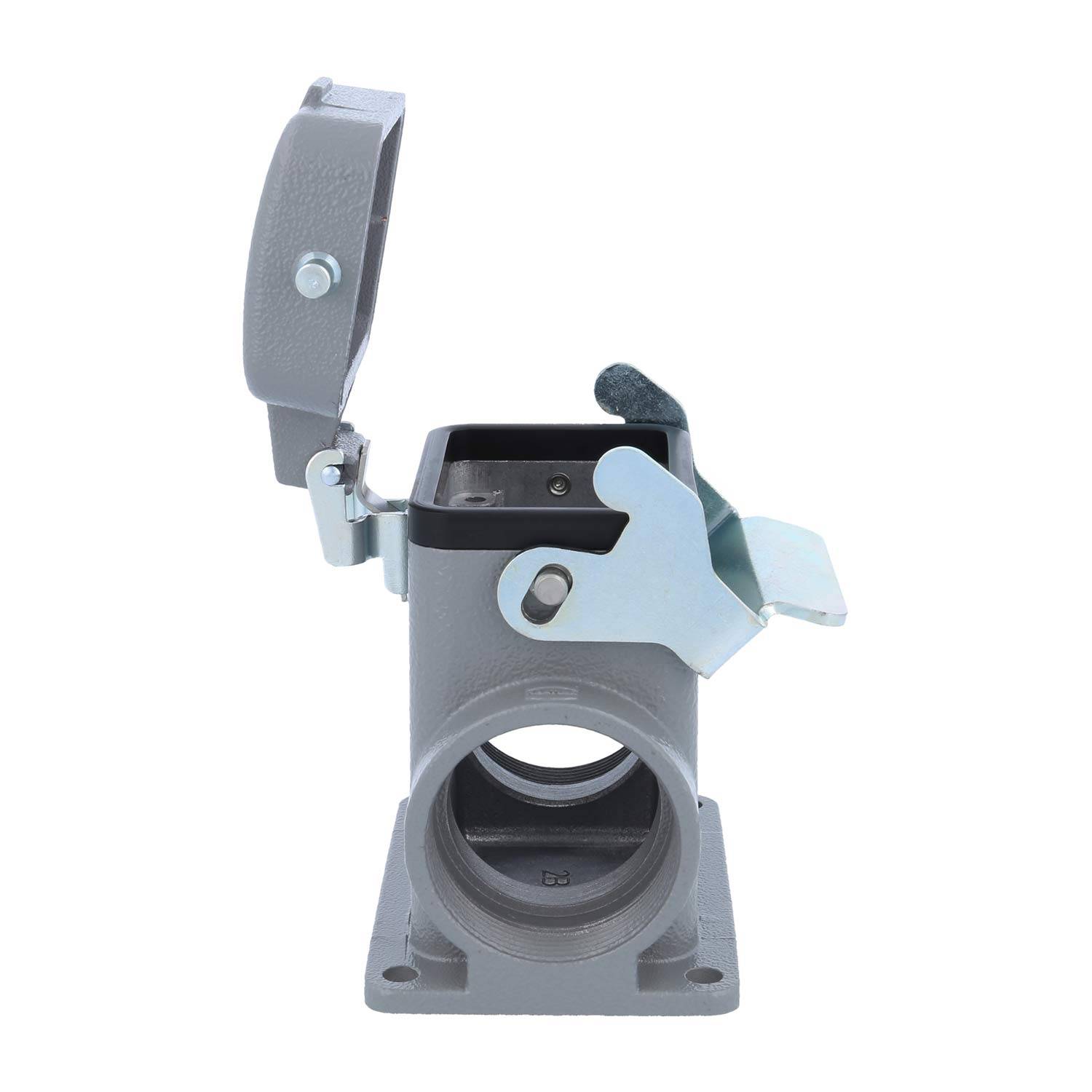 04300062298 HARTING Han 6B Sockelgehäuse hoch, 2xPG29 seitlicher Kabelabgang, mit 1 Längsbügel mit Schutzkappe Metall -