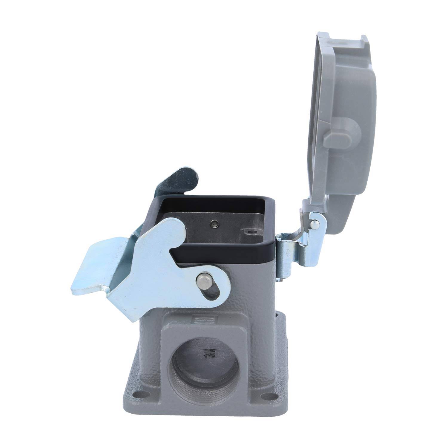 04300061296 HARTING Han 6B Sockelgehäuse niedrig, 2xPG16 seitlicher Kabelabgang, mit 1 Längsbügel mit Schutzkappe