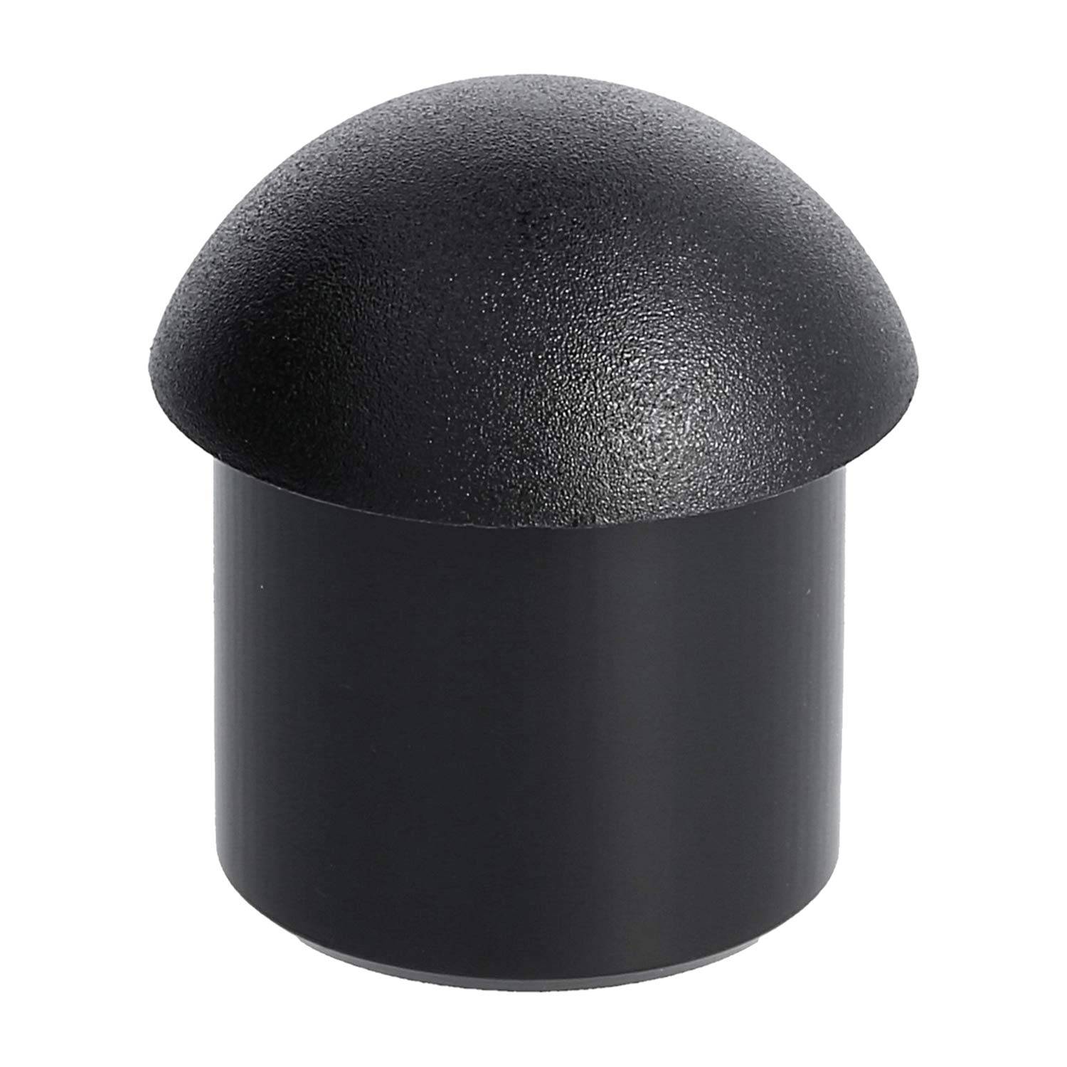 Ein schwarzer, kuppelförmiger Bodenschutz aus strukturiertem Material, der entwickelt wurde, um Kratzer und Beschädigungen auf Oberflächen zu verhindern.