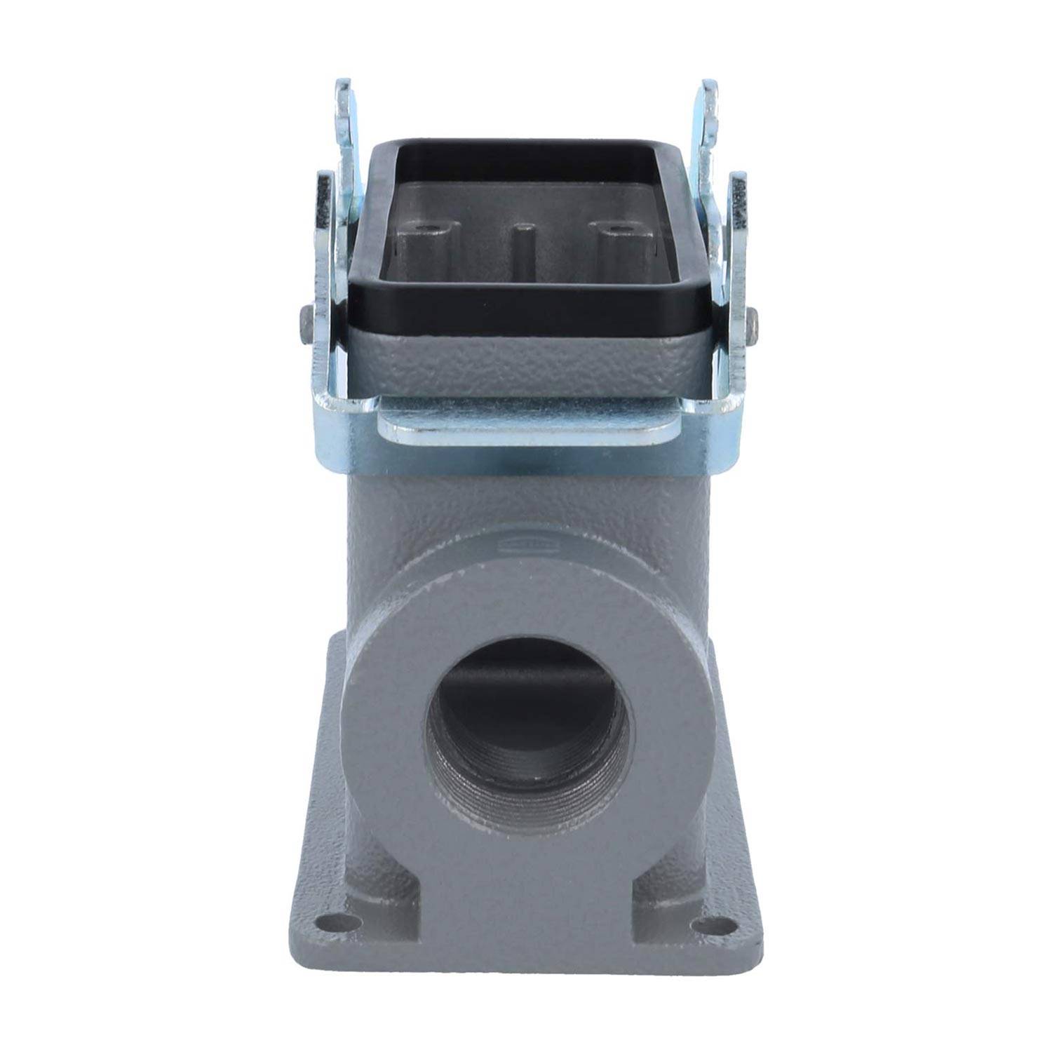 04301160240 HARTING Han 16B Sockelgehäuse hoch, 2xM25 seitlicher Kabelabgang, mit 2 Querbügeln Verschraubung M25