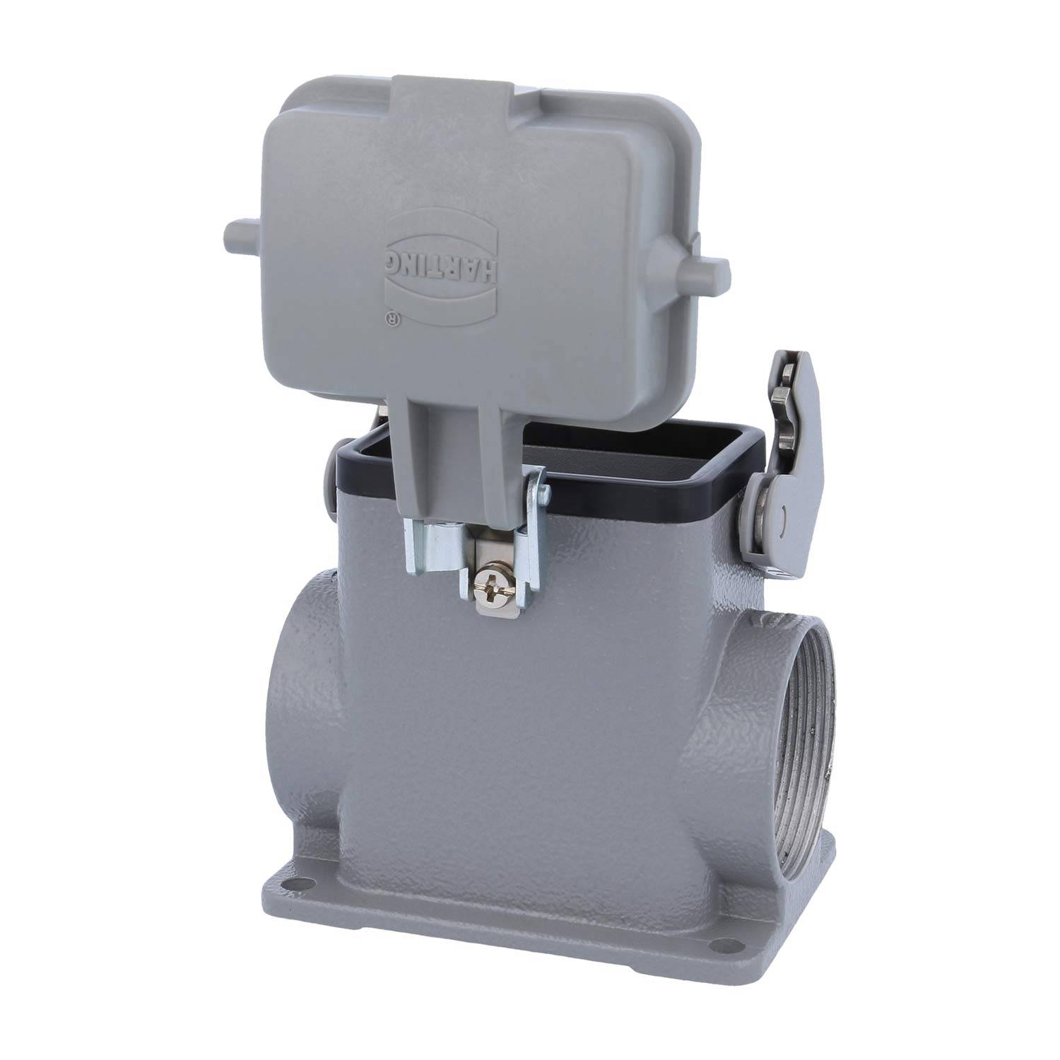 05300060268 HARTING Han 6B Sockelgehäuse hoch, 2xM40 seitlicher Kabelabgang, mit 1 Längsbügel mit Schutzkappe