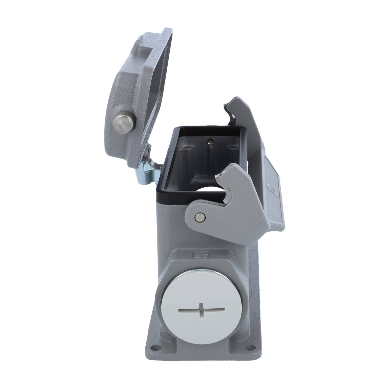 05300242271 HARTING Han 24B Sockelgehäuse hoch, 1xM32 seitlicher Kabelabgang, mit 1 Längsbügel mit Schutzkappe Metall -