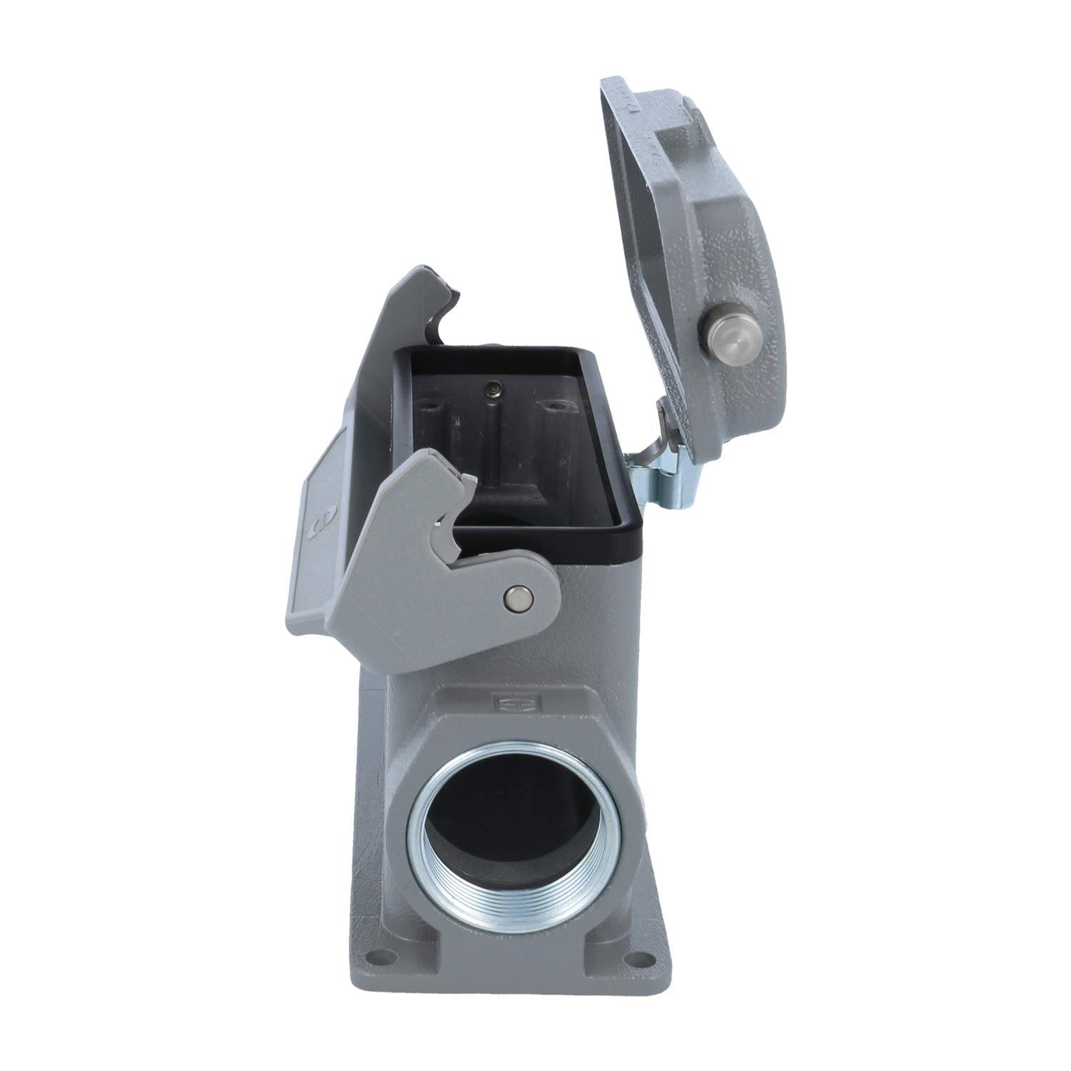 05300242271 HARTING Han 24B Sockelgehäuse hoch, 1xM32 seitlicher Kabelabgang, mit 1 Längsbügel mit Schutzkappe Metall -