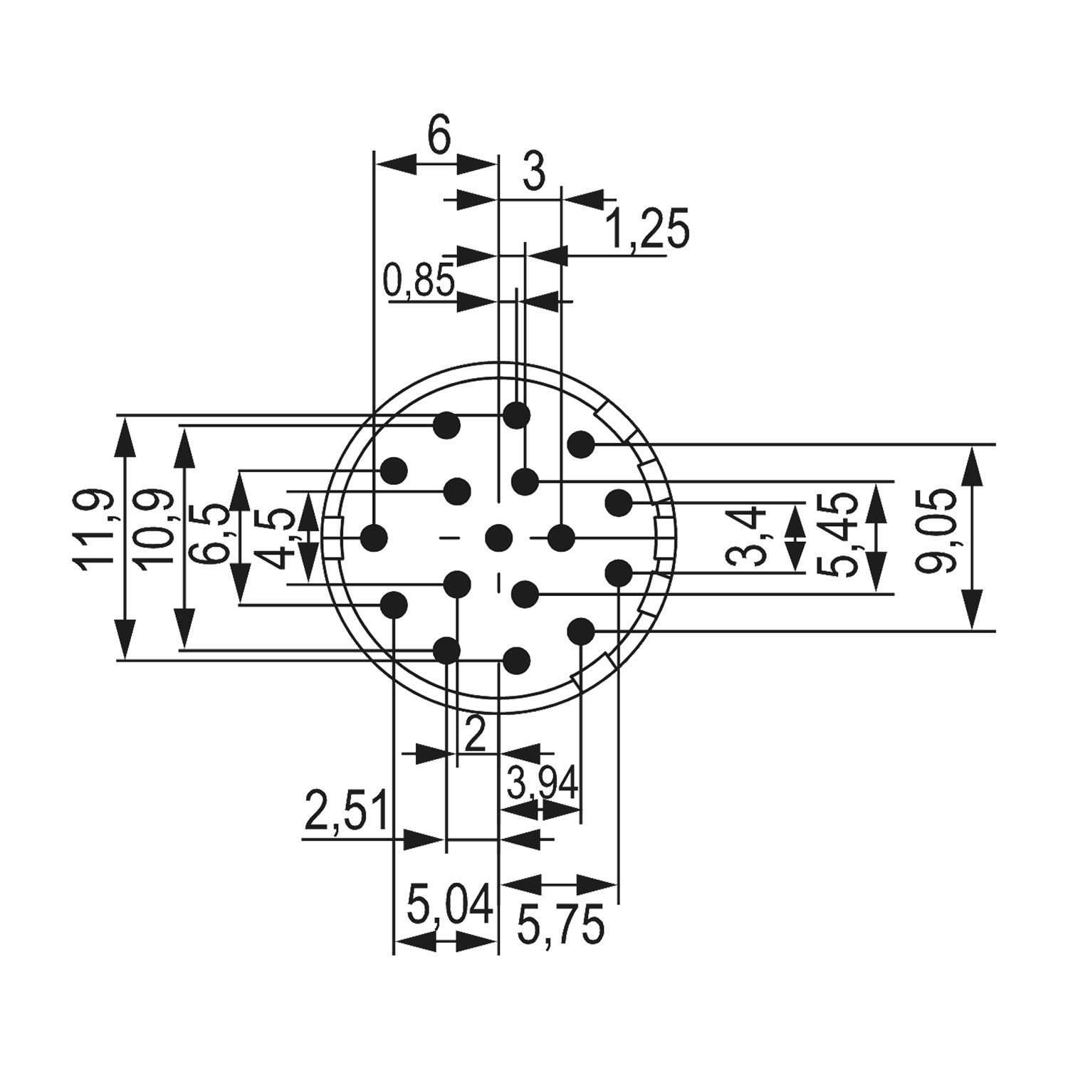 7003917101 HUMMEL M23 Signal Crimp-Kontakteinsatz Stift Crimpanschluss, Polzahl 17-polig 160V, 8A, Farbe weiß - 1Stück