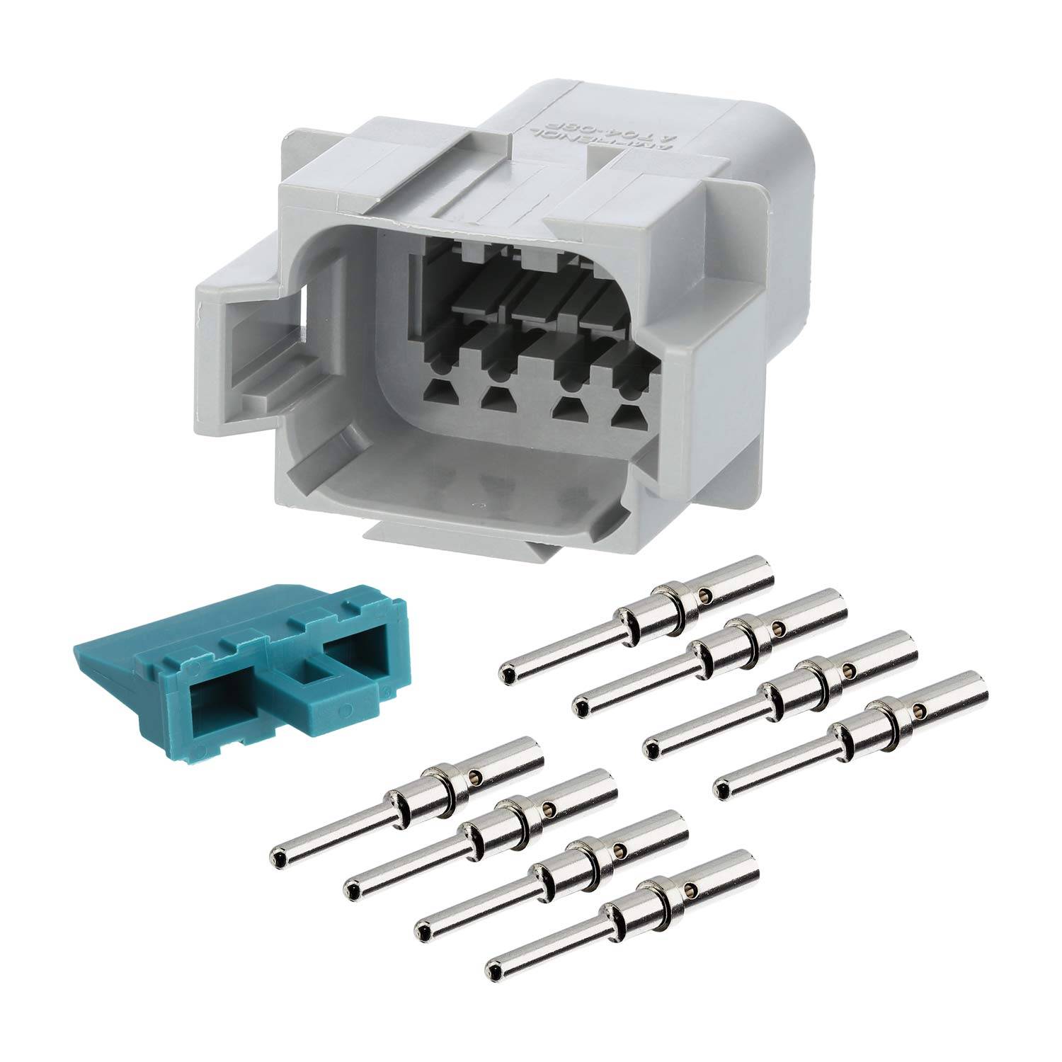 AT04-08PA-KIT01 Amphenol AS-8SM 101 SET-Kabelstecker AT-Serie Stift, Kodierung A, 8-polig, Crimpanschluss