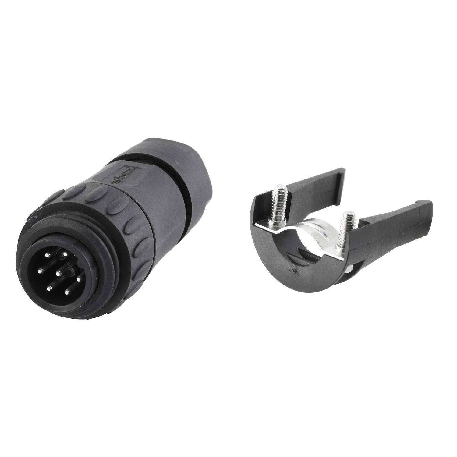 C01630H10341112K Amphenol RD24-KSG Kabelsteckverbinder, inkl. Zugentlastung gerade Stift Lötanschluss, Polzahl 6+PE