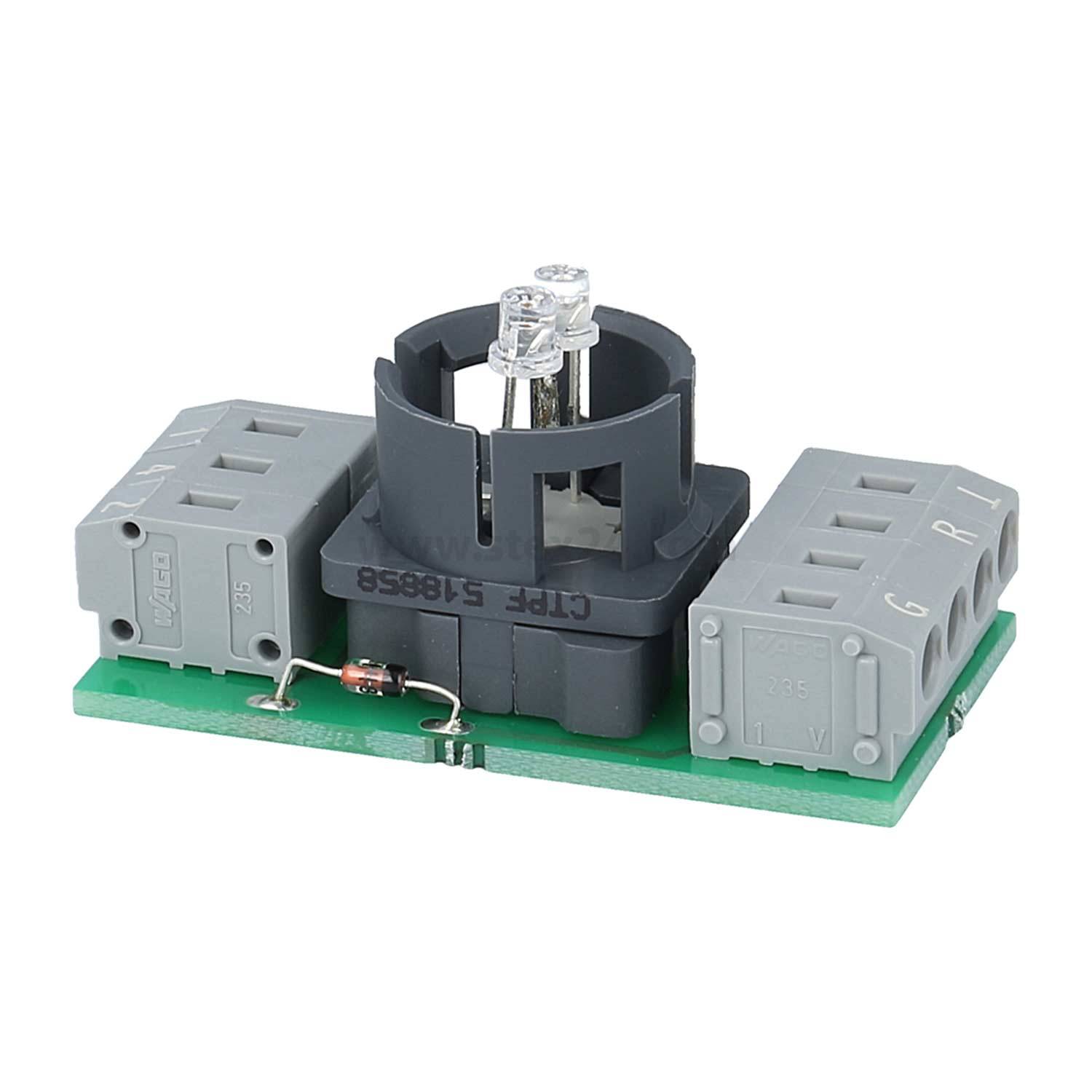 CTFS_24R_G Georg Schlegel Tastkontaktgeber mit 2-farbiger LED rot/grün, 1W Kontaktgeber CTP, beleuchtbar