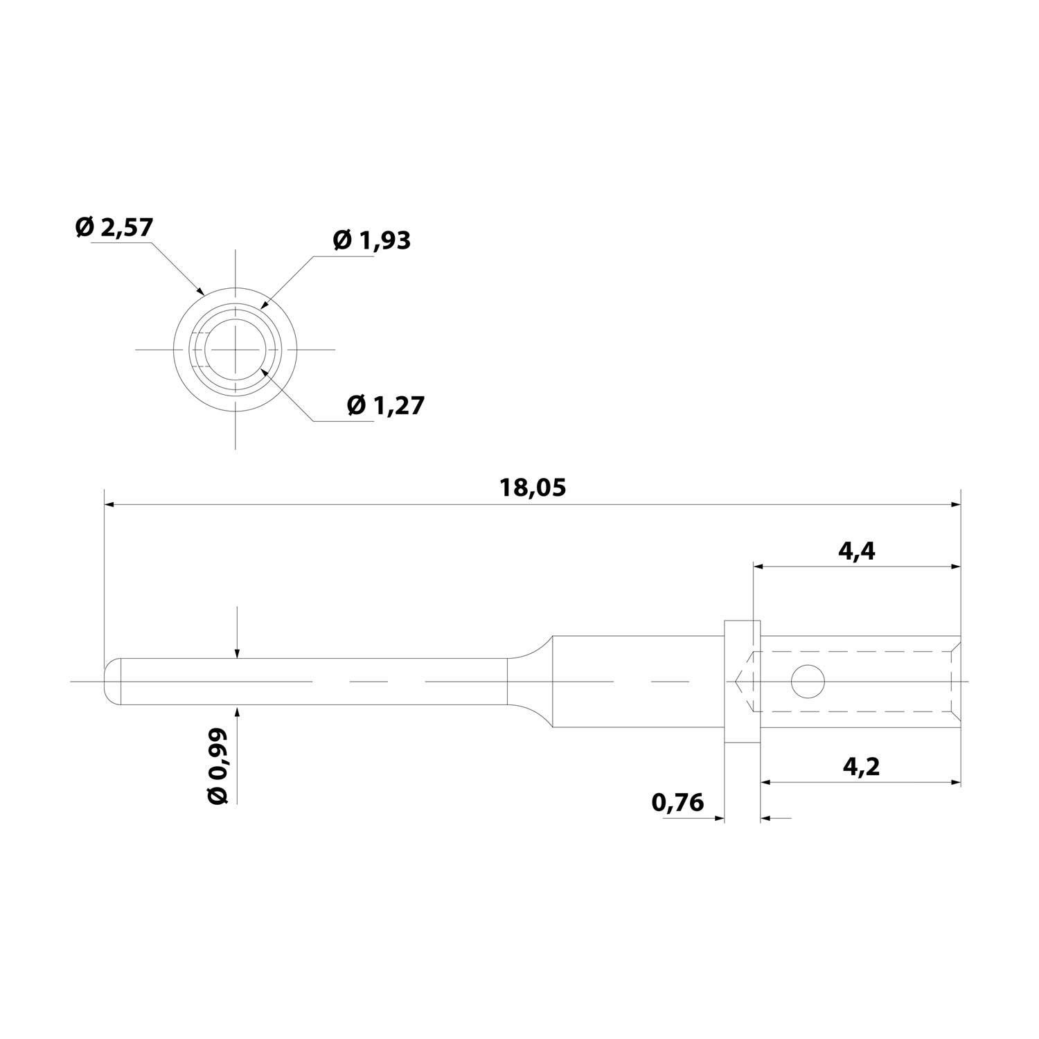 AT60-202-20141 Amphenol AS-KM 108 Crimpkontakt Kontaktstift (M) 0,34mm² - 0,5mm² AWG22 - AWG20 silber Werkstoff