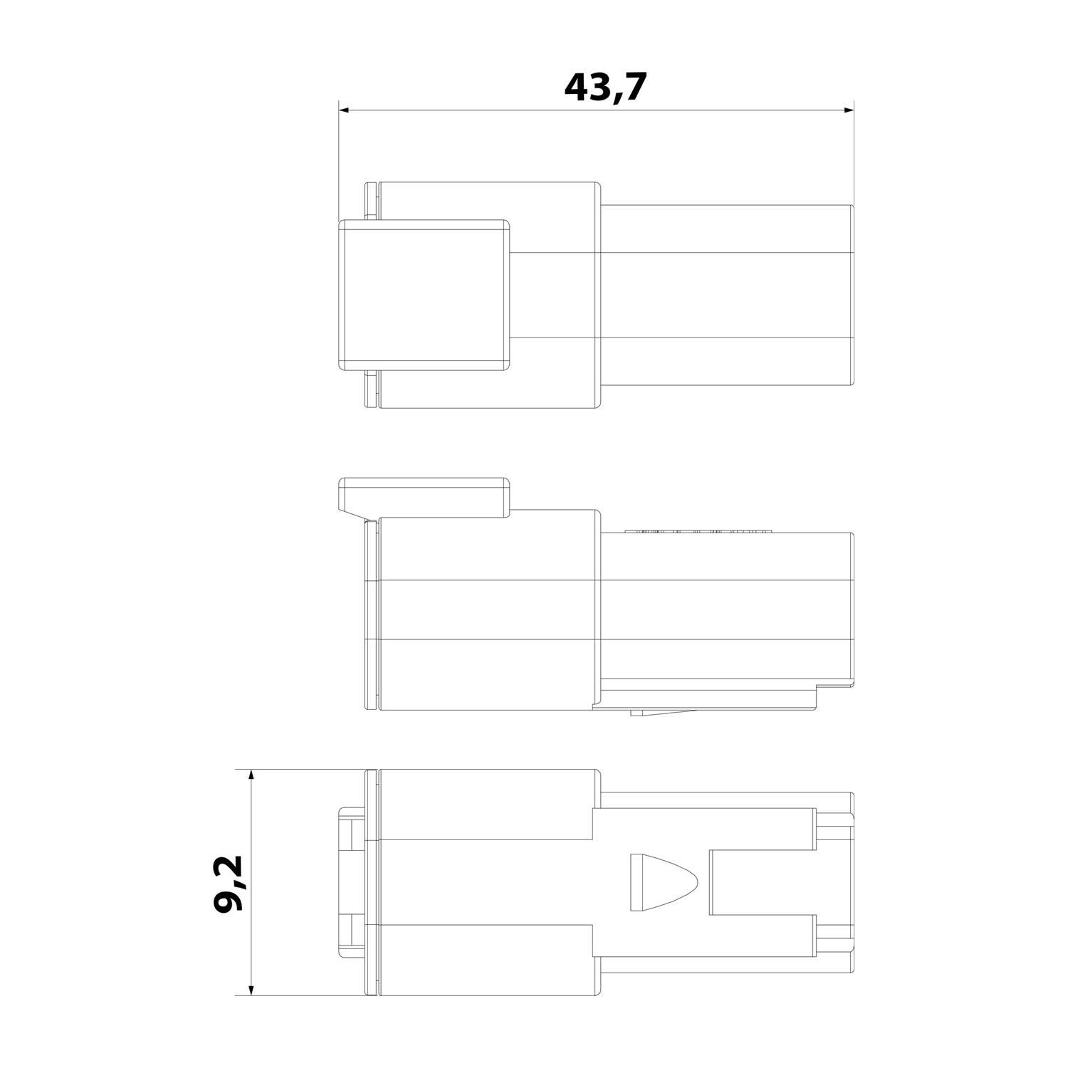 ATM04-4P Amphenol AS-4SM 117 Kabelstecker ATM-Serie Stift, 4-polig, Crimpanschluss Isolationsdurchmesser 1,35mm -