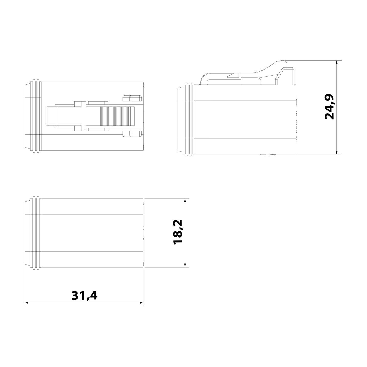 AT06-6S Amphenol AS-6SF 111 Kabeldose AT-Serie Buchse, 6-polig, Crimpanschluss Isolationsdurchmesser 2,24mm - 3,68mm,