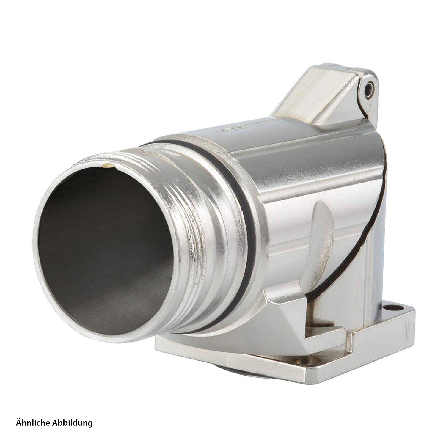 7435000000 HUMMEL M23 Signal Gerätestecker für Stifteinsatz gewinkelt Vorderwand Farbe silber - 1Stück