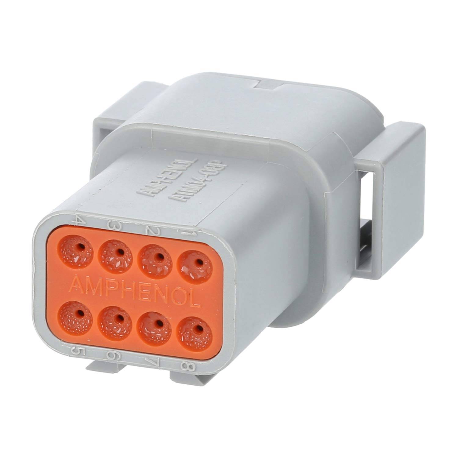 ATM04-08PA Amphenol AS-8SM 113 Kabelstecker ATM-Serie Stift, Kodierung A, 8-polig, Crimpanschluss Isolationsdurchmesser