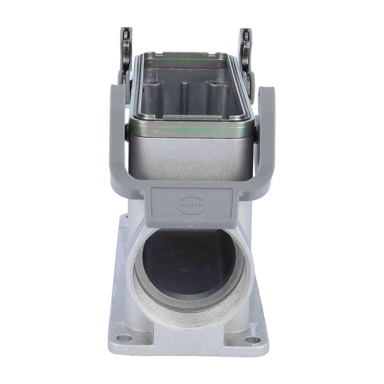 05628240272 HARTING Han 24B EMV Sockelgehäuse hoch, 1xM40 seitlicher Kabelabgang, mit 2 Querbügeln EMV-Verschraubung
