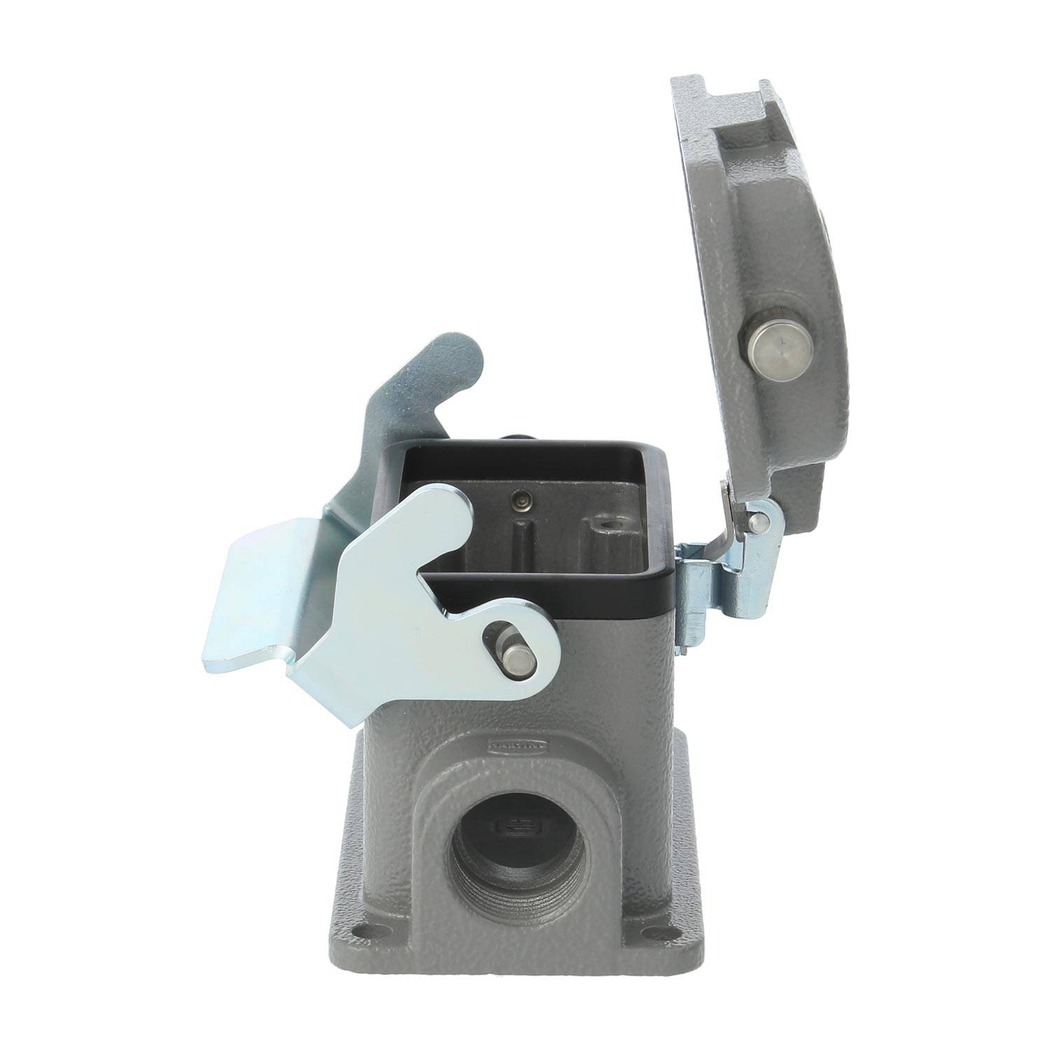 04300102268 HARTING Han 10B Sockelgehäuse niedrig, 1xM20 seitlicher Kabelabgang, mit 1 Längsbügel mit Schutzkappe
