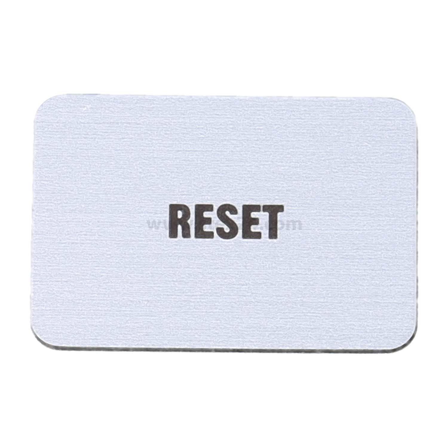 BZ23L_0226 Georg Schlegel Bezeichnungsschild selbstkle. Bezeichnung in englisch RESET weiß - 1Stück