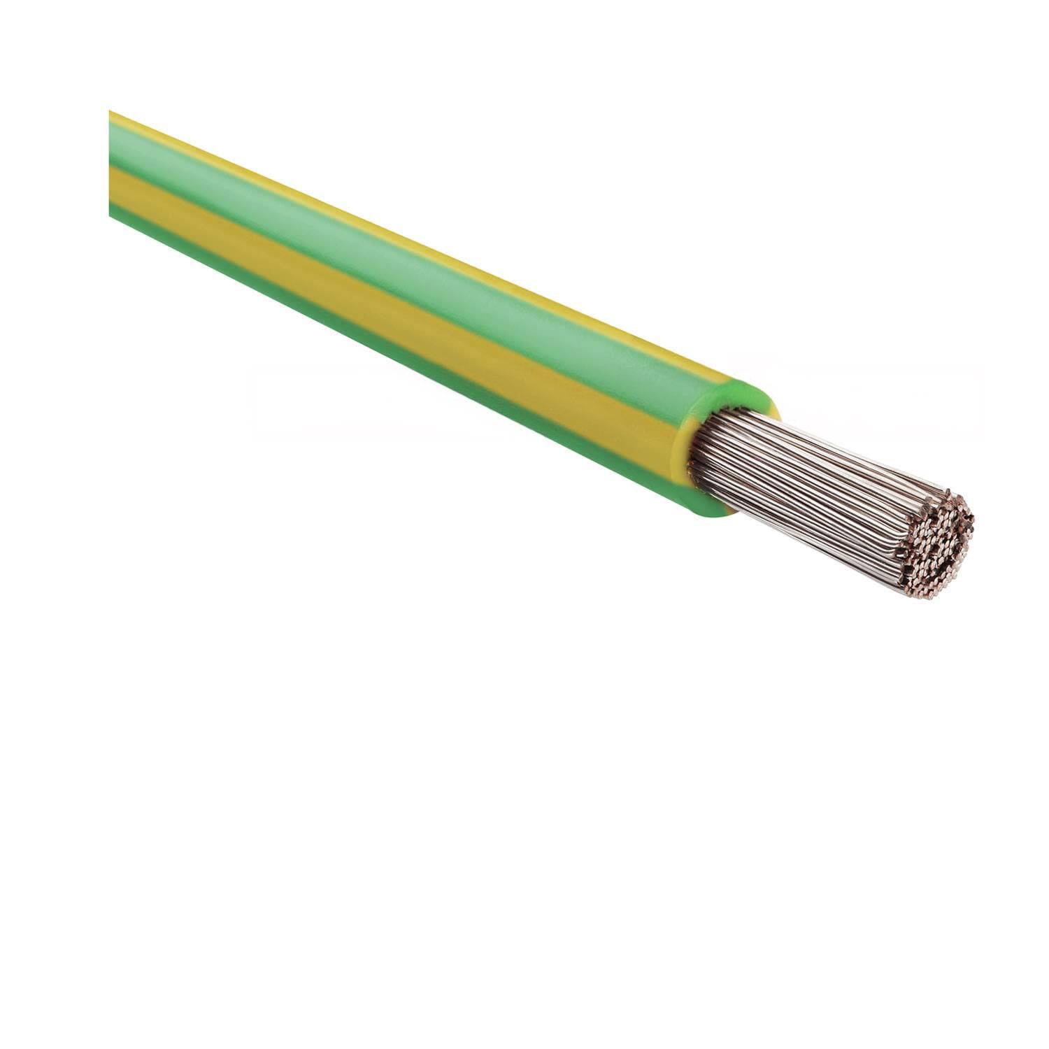 11019476 HELU KABEL FÜNFNORM 1X4mm² AWG12 GNYE (grün/gelb) Einzelader grün/gelb AD 4,6mm Nennspannung Uo/U 450V/750V