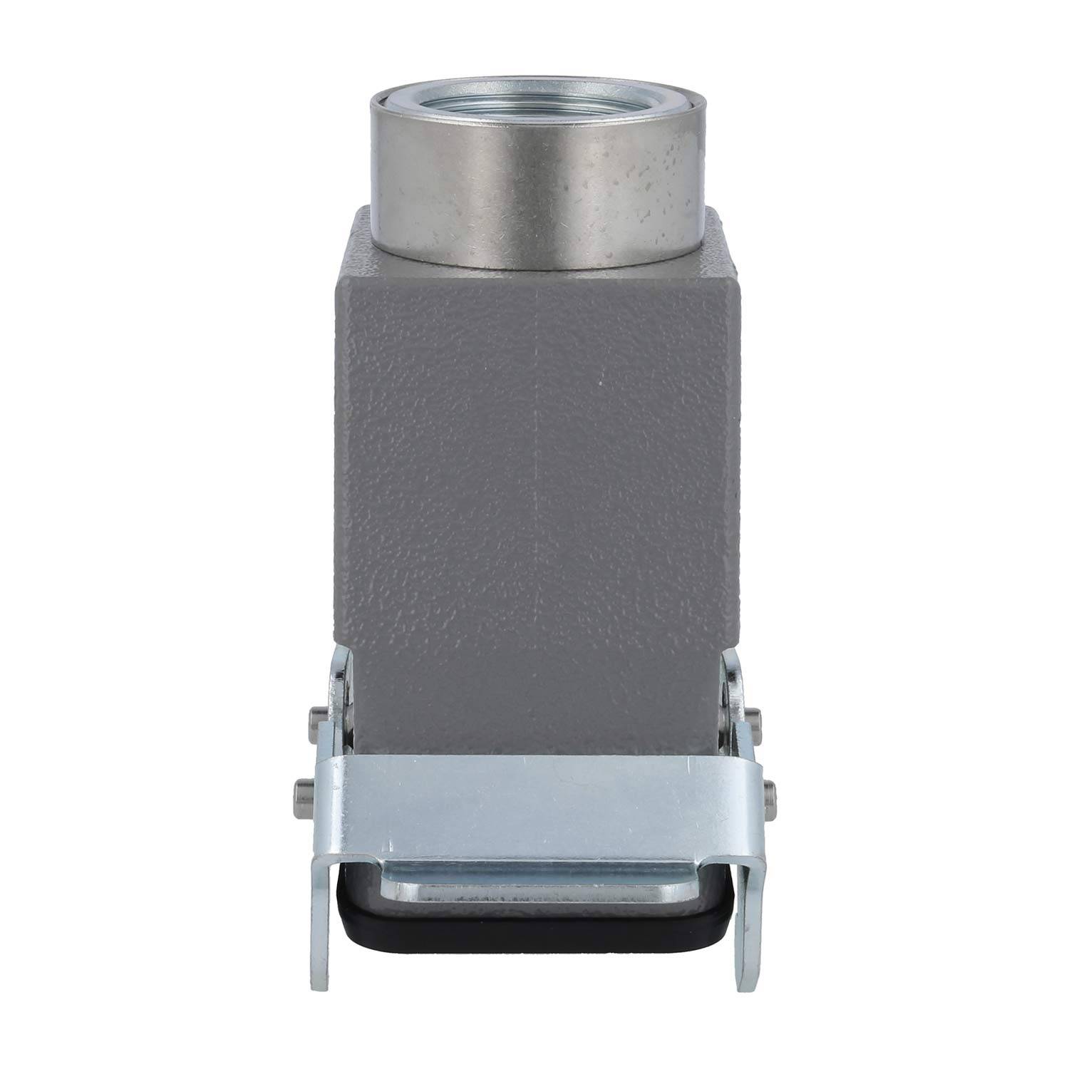 04300100732 HARTING Han 10B Kupplungsgehäuse hoch, 1xPG21 gerader Kabelabgang, mit 2 Querbügeln Verschraubung PG21