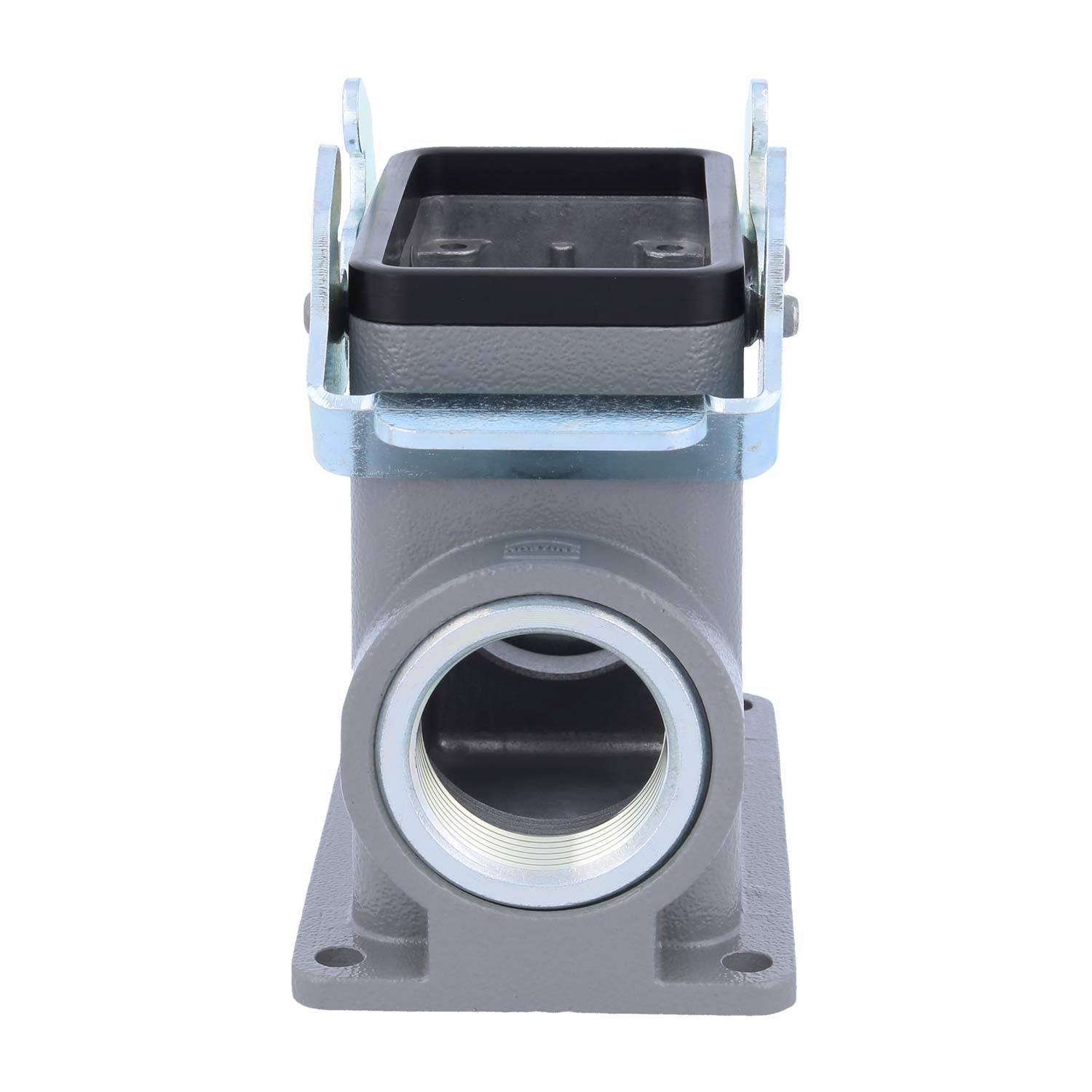 04300100272 HARTING Han 10B Sockelgehäuse hoch, 2xPG21 seitlicher Kabelabgang, mit 2 Querbügeln Verschraubung PG21