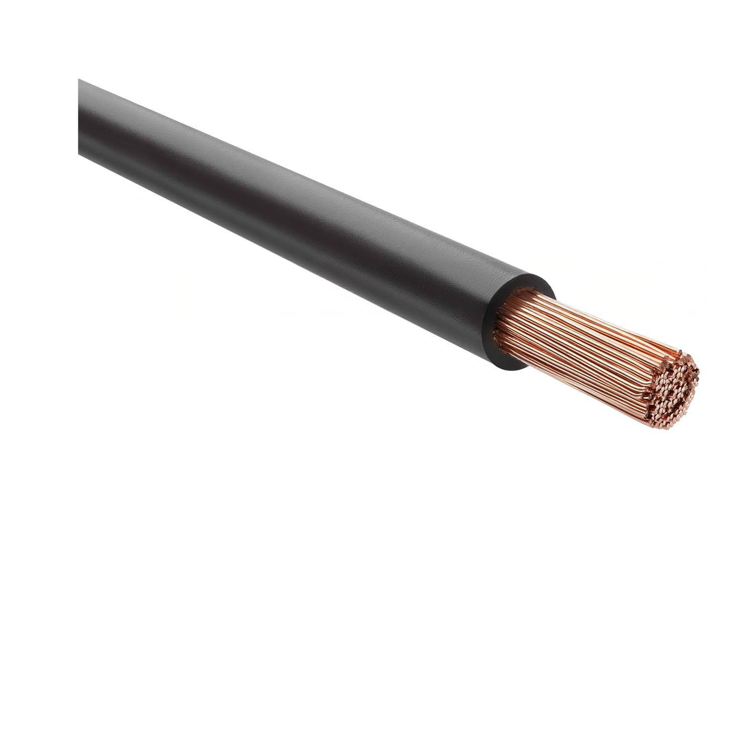 29193 HELU KABEL H07V-K 1X10mm² BK (schwarz) Einzelader PVC schwarz AD 6,8mm Nennspannung Uo/U 450V/750V - 1Meter