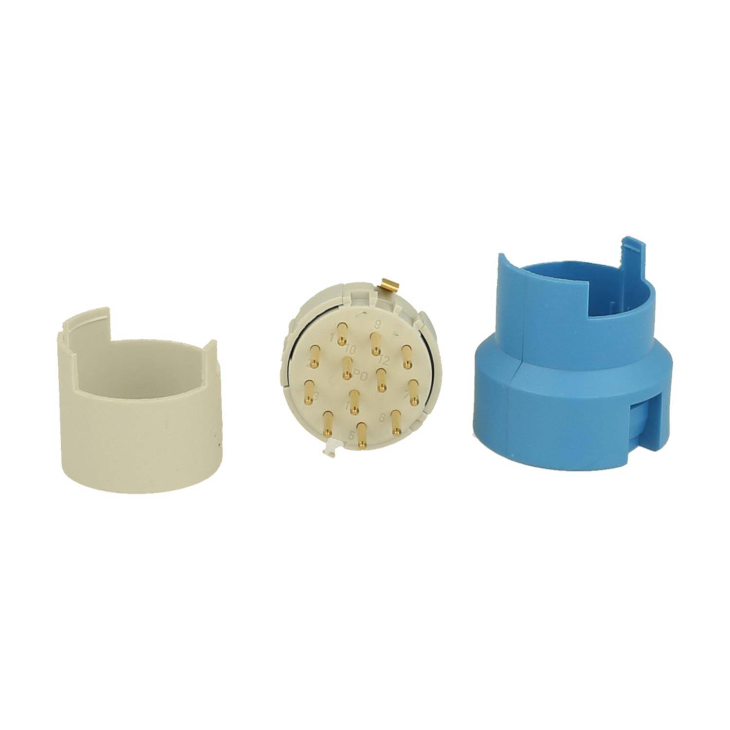 7002912113 HUMMEL M23 Signal Löt-Kontakteinsatz Stift Lötanschluss, Polzahl 11+PE 200V, 8A, Farbe weiß - 1Stück