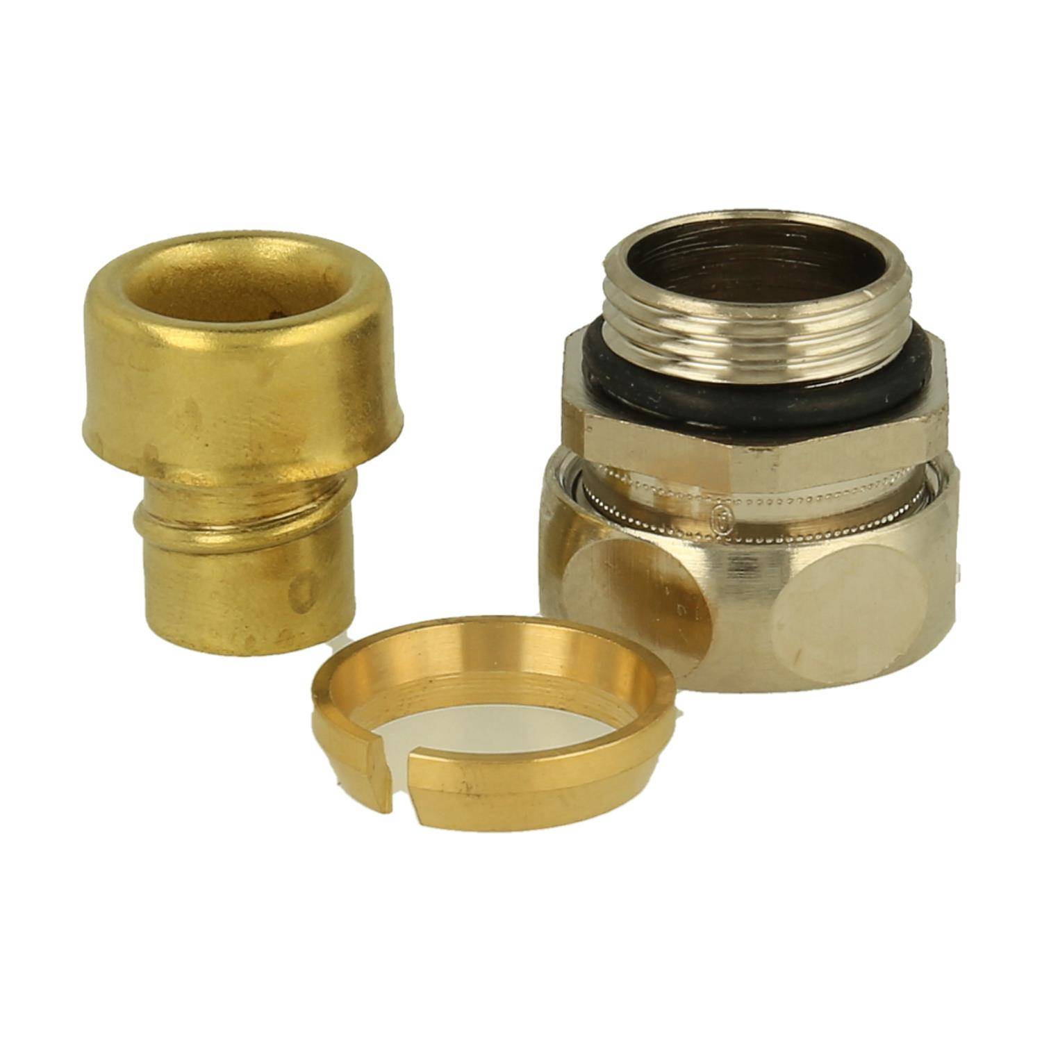 US-P Metallverschraubung gerade Gewinde PG11x1,41 für Schlauch-Außendurchmesser 17,0mm für Schlauch-Innendurchmesser