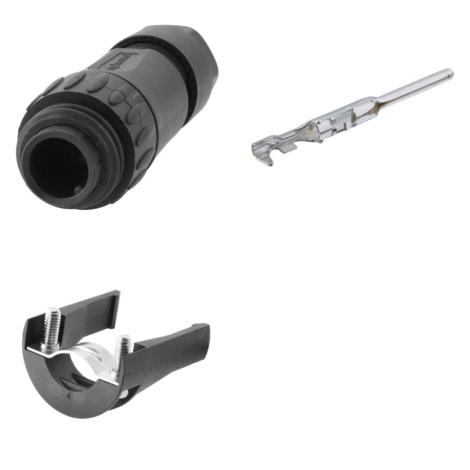 C01610H10683212K Amphenol SET-RD24-KSG Kabelstecker, inkl. Zugentlastung und Kontakte gerade Stift Crimpanschluss,