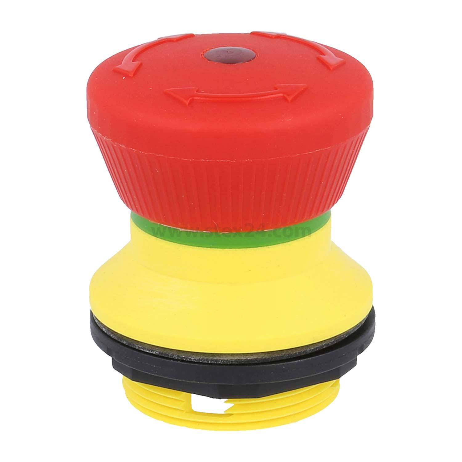 FRVKZL Georg Schlegel Not-Aus-Schalter / Not-Halt-Taster beleuchtbar, rund, SHORTRON Zwischenbau Einbautiefe 16,2mm -