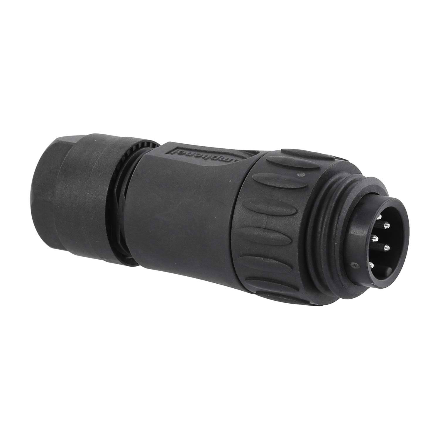 C01630H00611012 Amphenol RD24-KSG Kabelsteckverbinder, inkl. Zugentlastung gerade Stift Lötanschluss, Polzahl 6+PE