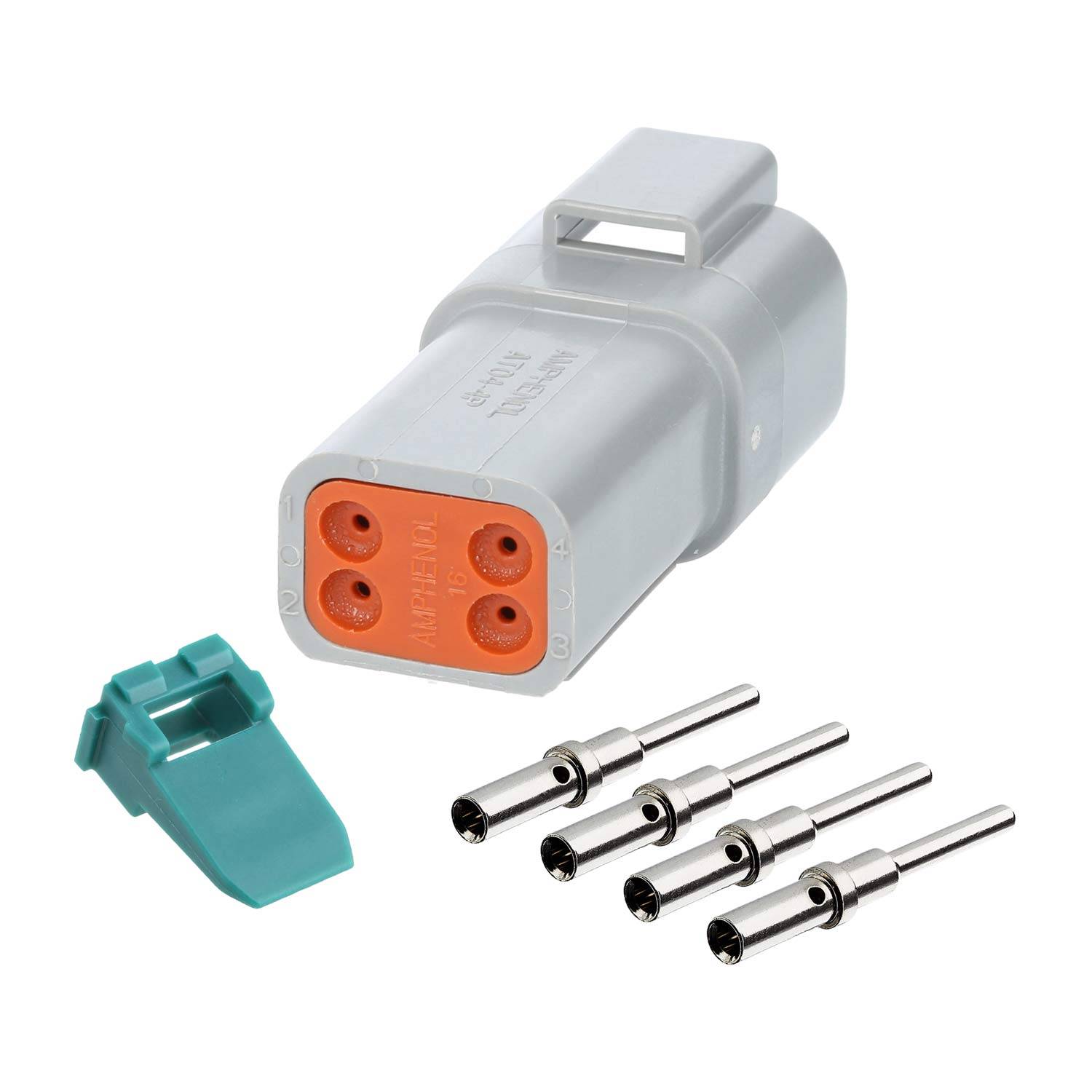 AT04-4P-KIT01 Amphenol AS-4SM 105 SET-Kabelstecker AT-Serie Stift, 4-polig, Crimpanschluss Isolationsdurchmesser 2,24mm