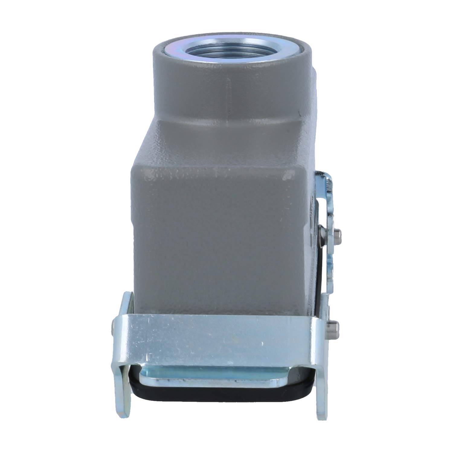 04300241763 HARTING Han 24B Kupplungsgehäuse niedrig, 1xM25 gerader Kabelabgang, mit 2 Querbügeln Verschraubung M25