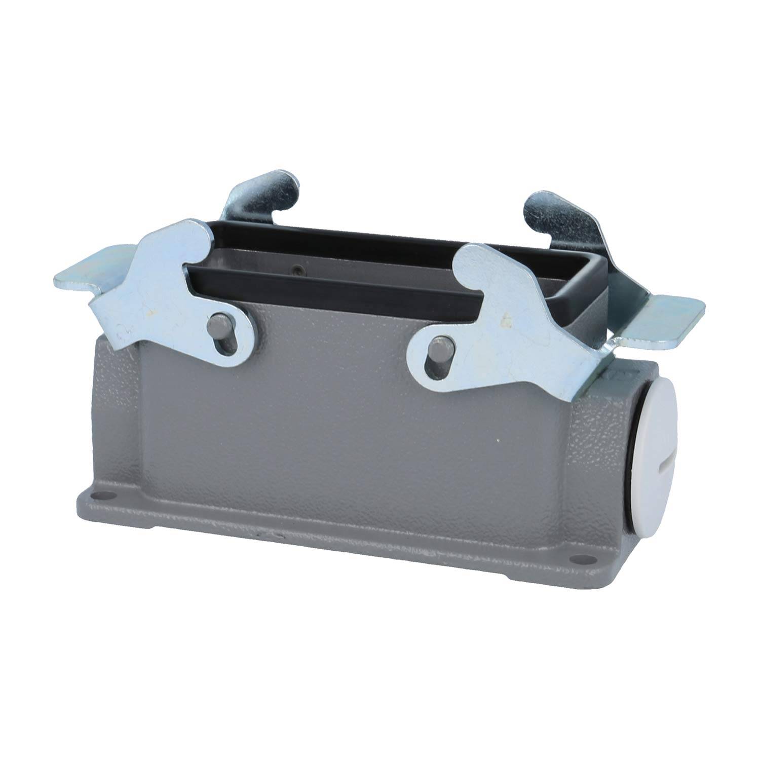 04300161230 HARTING Han 16B Sockelgehäuse niedrig, 1xPG21 seitlicher Kabelabgang, mit 2 Querbügeln Verschraubung PG21