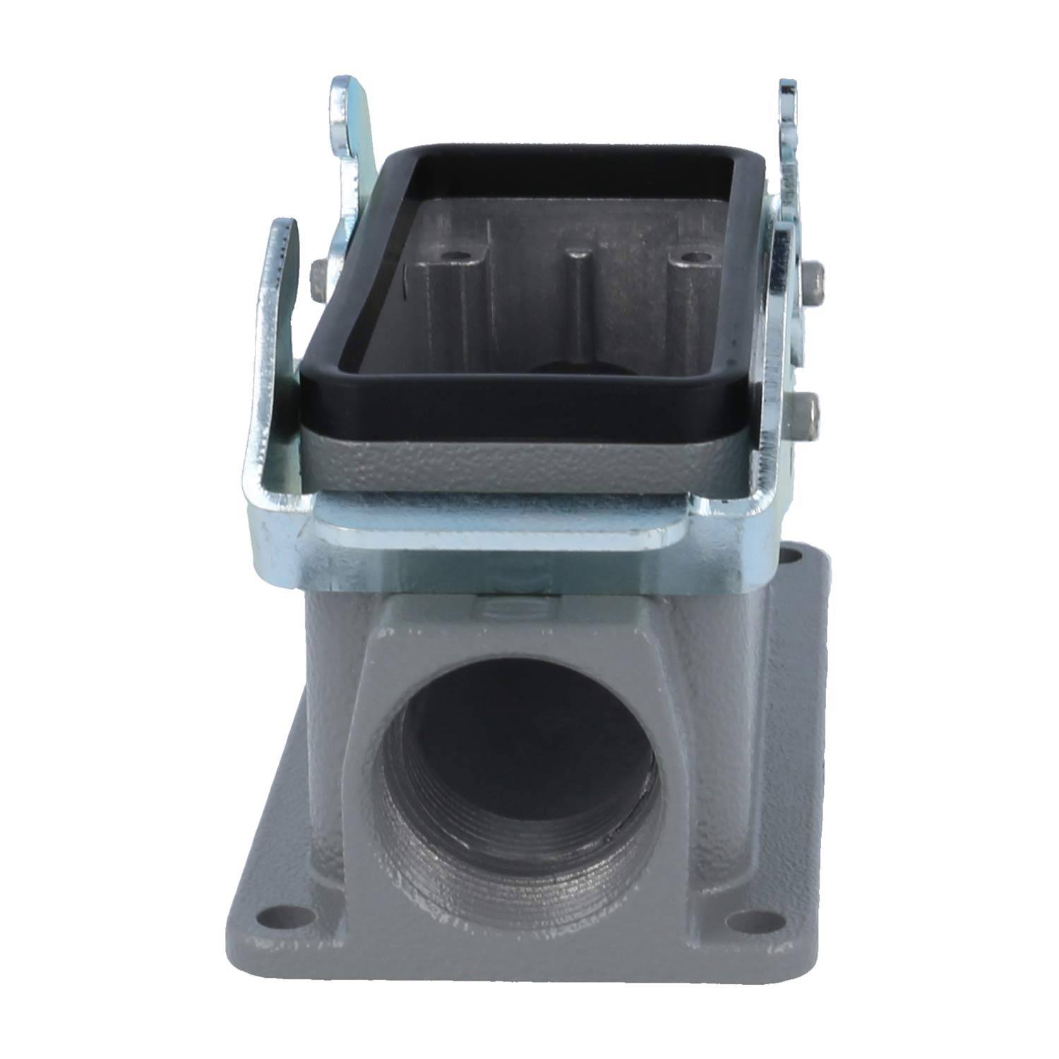 04300161230 HARTING Han 16B Sockelgehäuse niedrig, 1xPG21 seitlicher Kabelabgang, mit 2 Querbügeln Verschraubung PG21