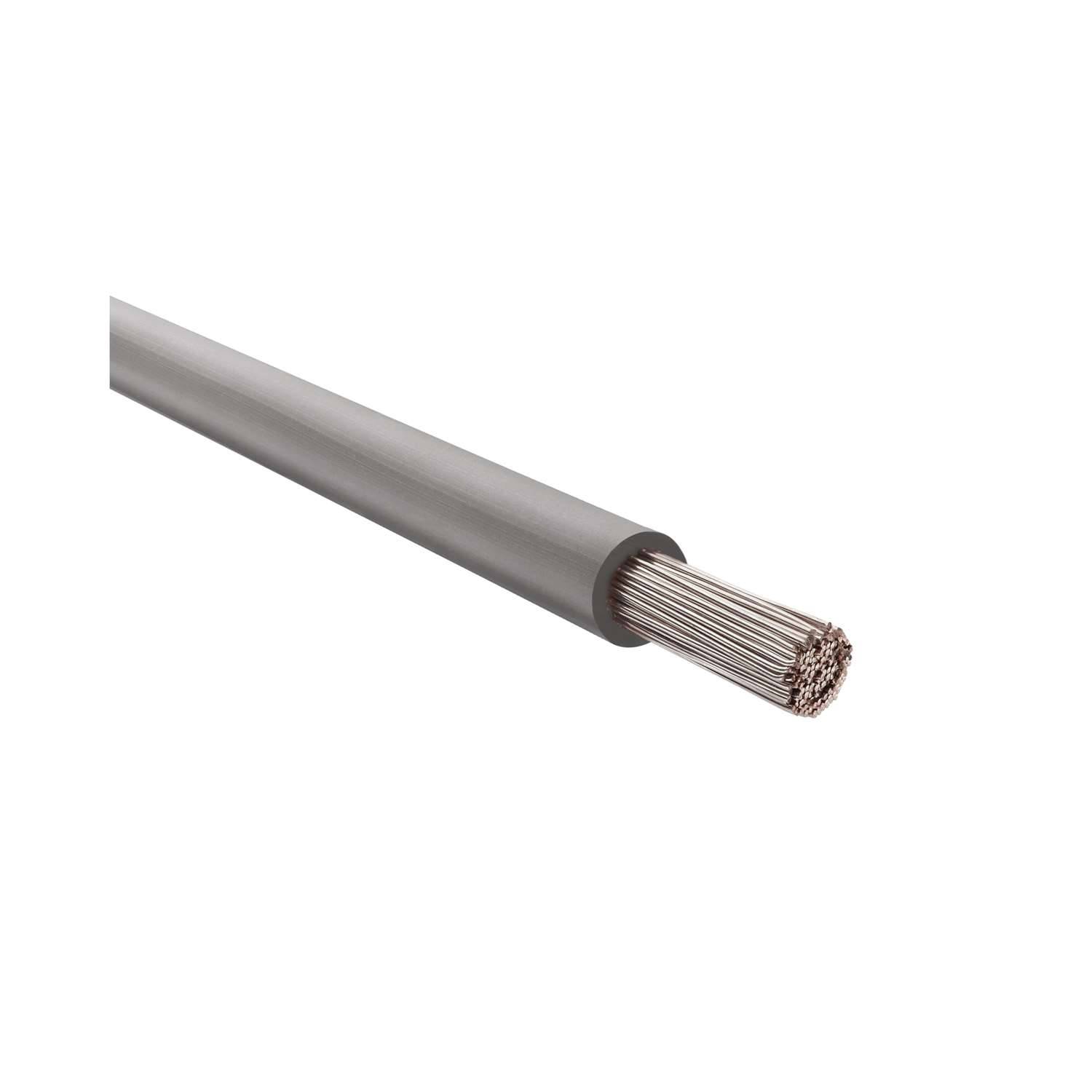HELU KABEL SiF 1X6mm² GY (grau) Einzelader Silikon grau AD 5,0mm Nennspannung Uo/U 300V/500V - 1 Meter