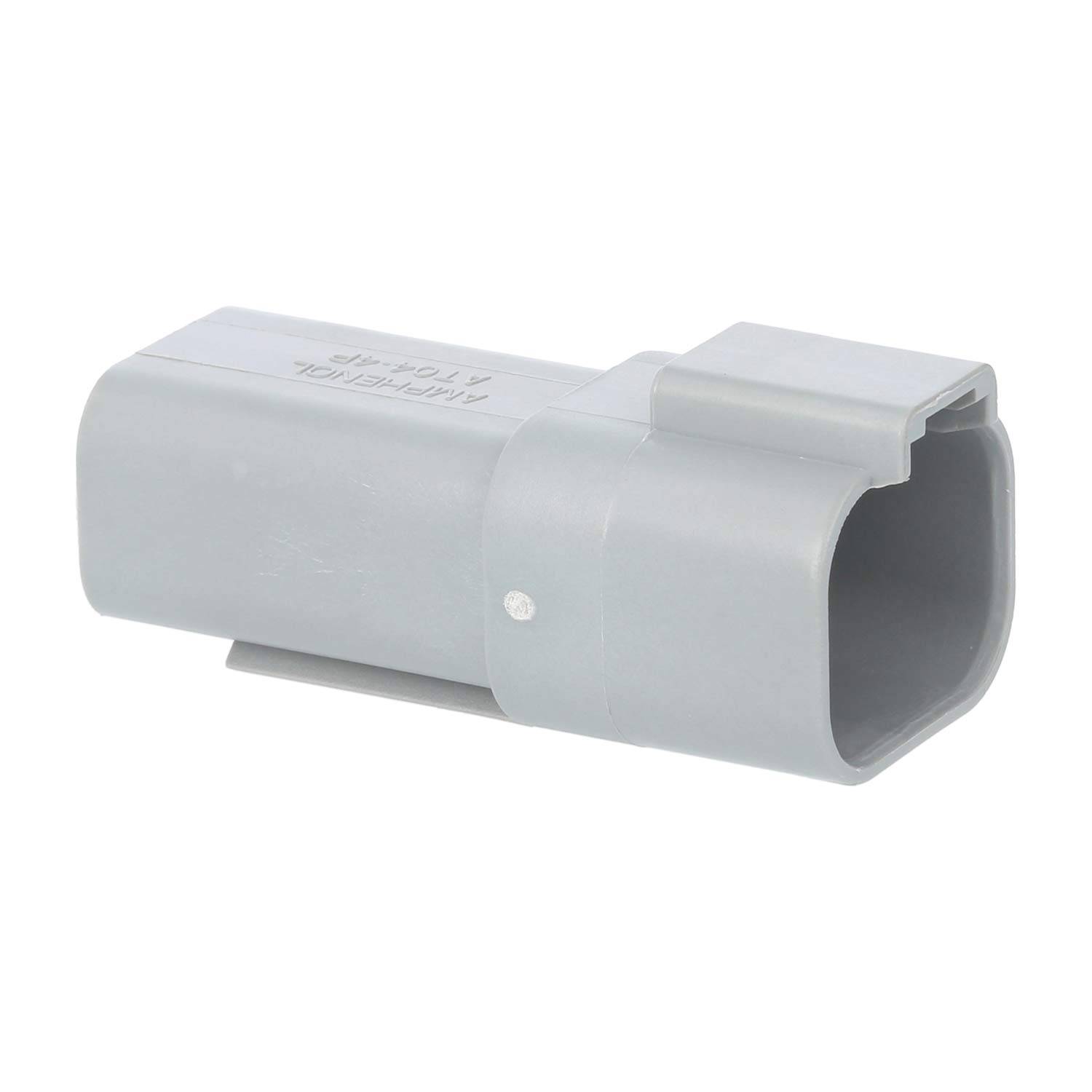 Ein grauer, rechteckiger elektrischer Leitungsverbinder mit glatter Oberfläche, der zum Verbinden von elektrischen Leitungsrohren entwickelt wurde.