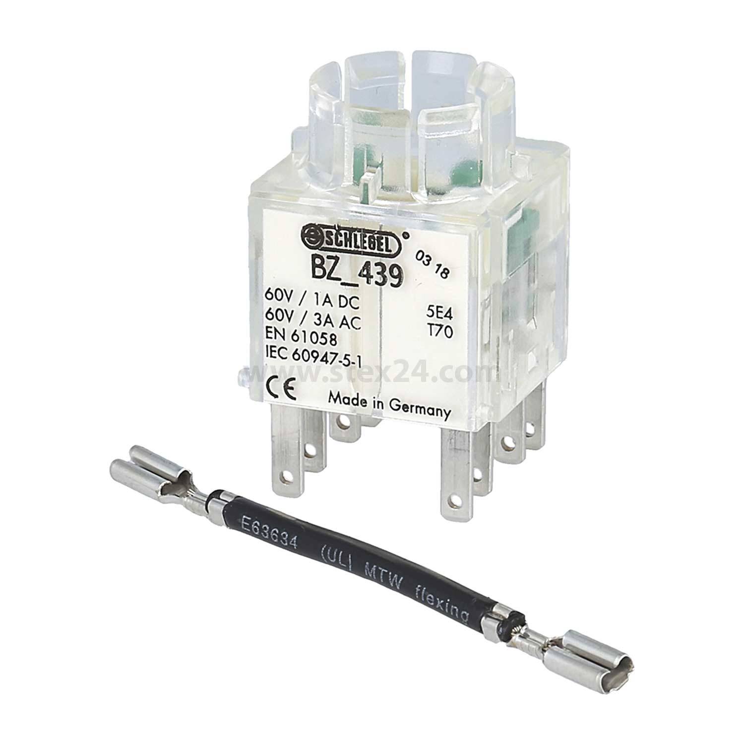 BZ_494 Georg Schlegel Tastkontaktgeber, 1Ö + 2S Kontaktgeber BZ Flachstecker 2,8mm x 0,8mm - 1Stück