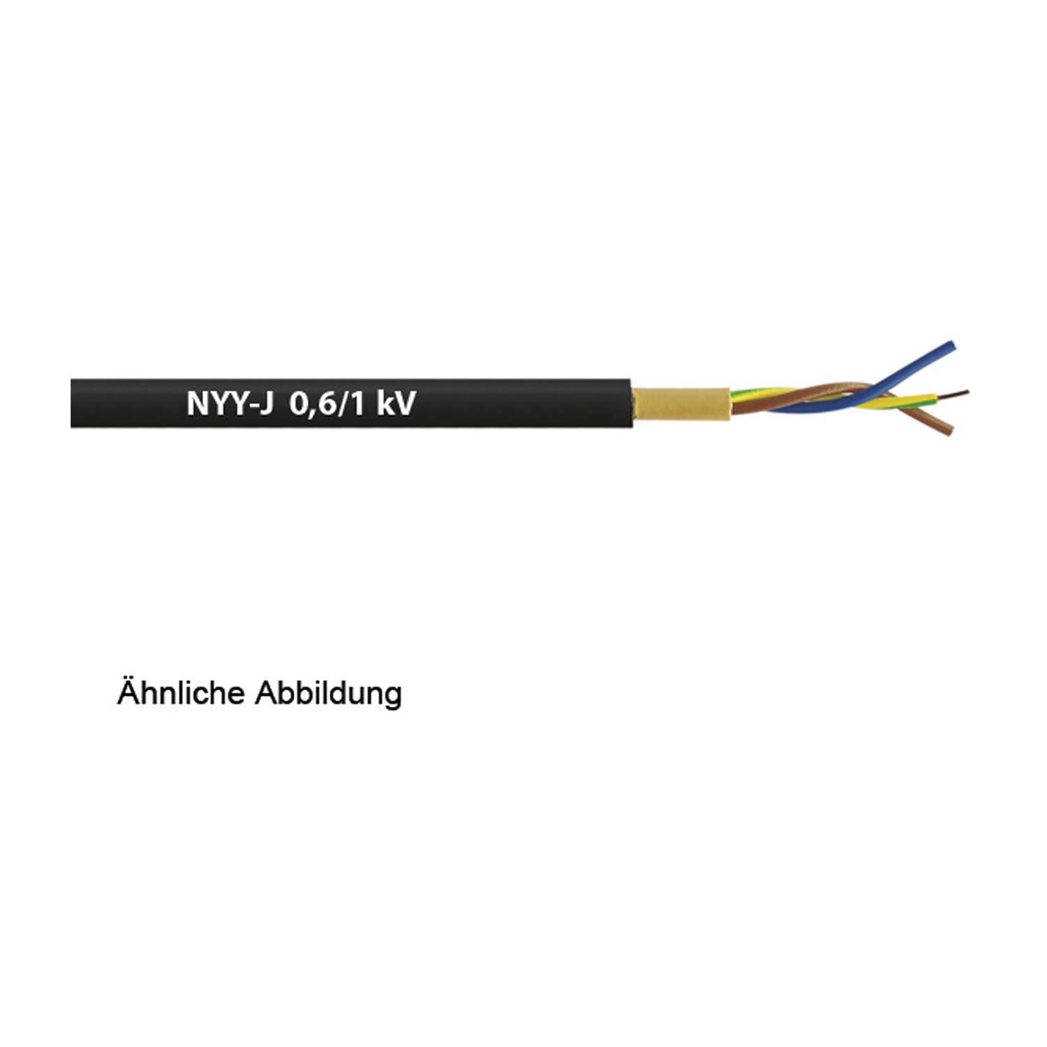 32060 HELU KABEL NYY-J re 0,6/1kV 5G2,5mm² Erdkabel AD 14,5mm Nennspannung Uo/U 600V/1000V - 1Meter