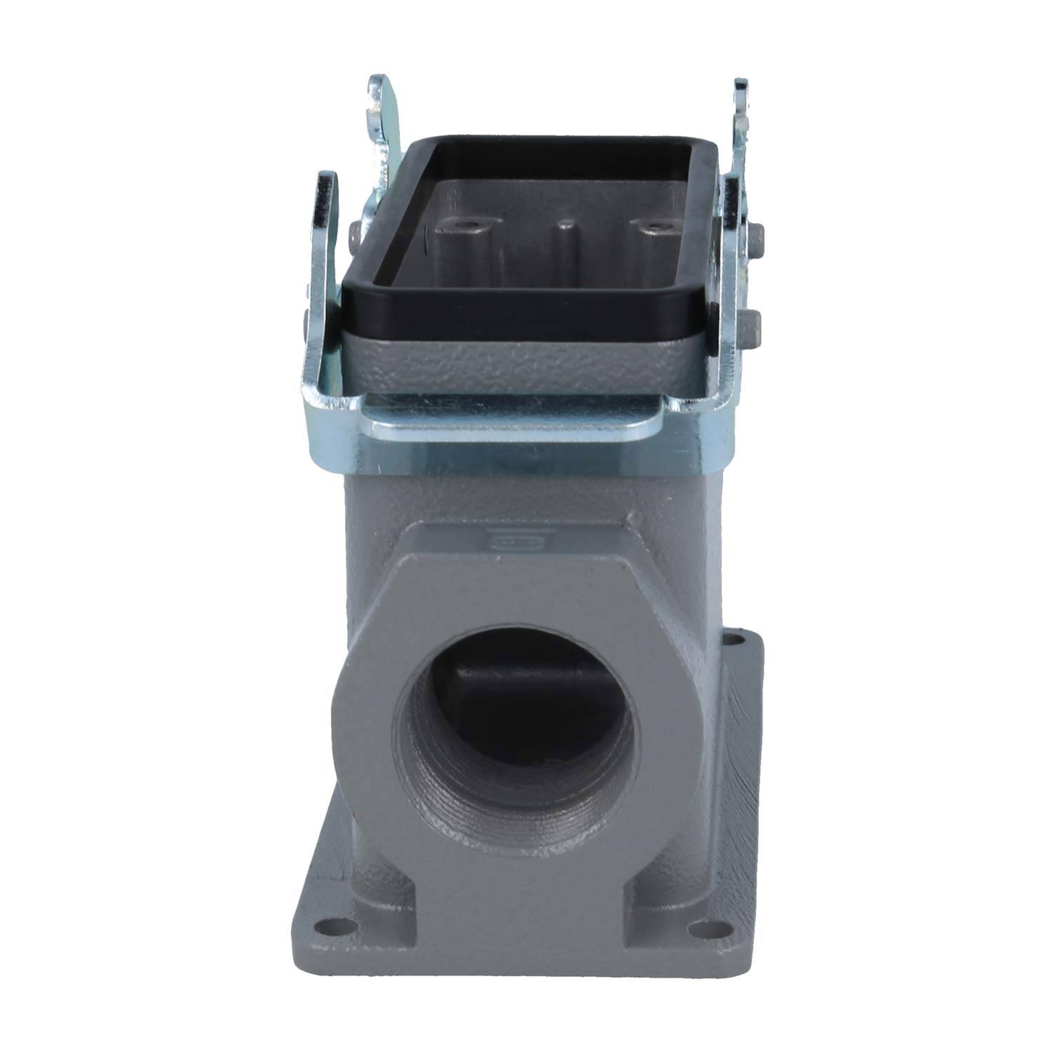 04300160230 HARTING Han 16B Sockelgehäuse hoch, 1xPG21 seitlicher Kabelabgang, mit 2 Querbügeln Verschraubung PG21