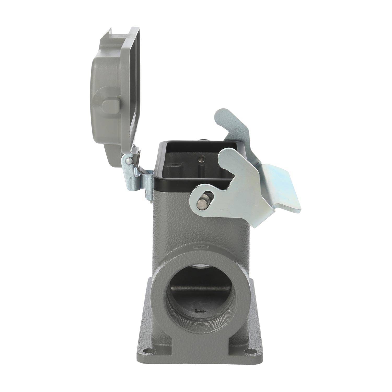 04300160295 HARTING Han 16B Sockelgehäuse hoch, 2xPG21 seitlicher Kabelabgang, mit 1 Längsbügel mit Schutzkappe