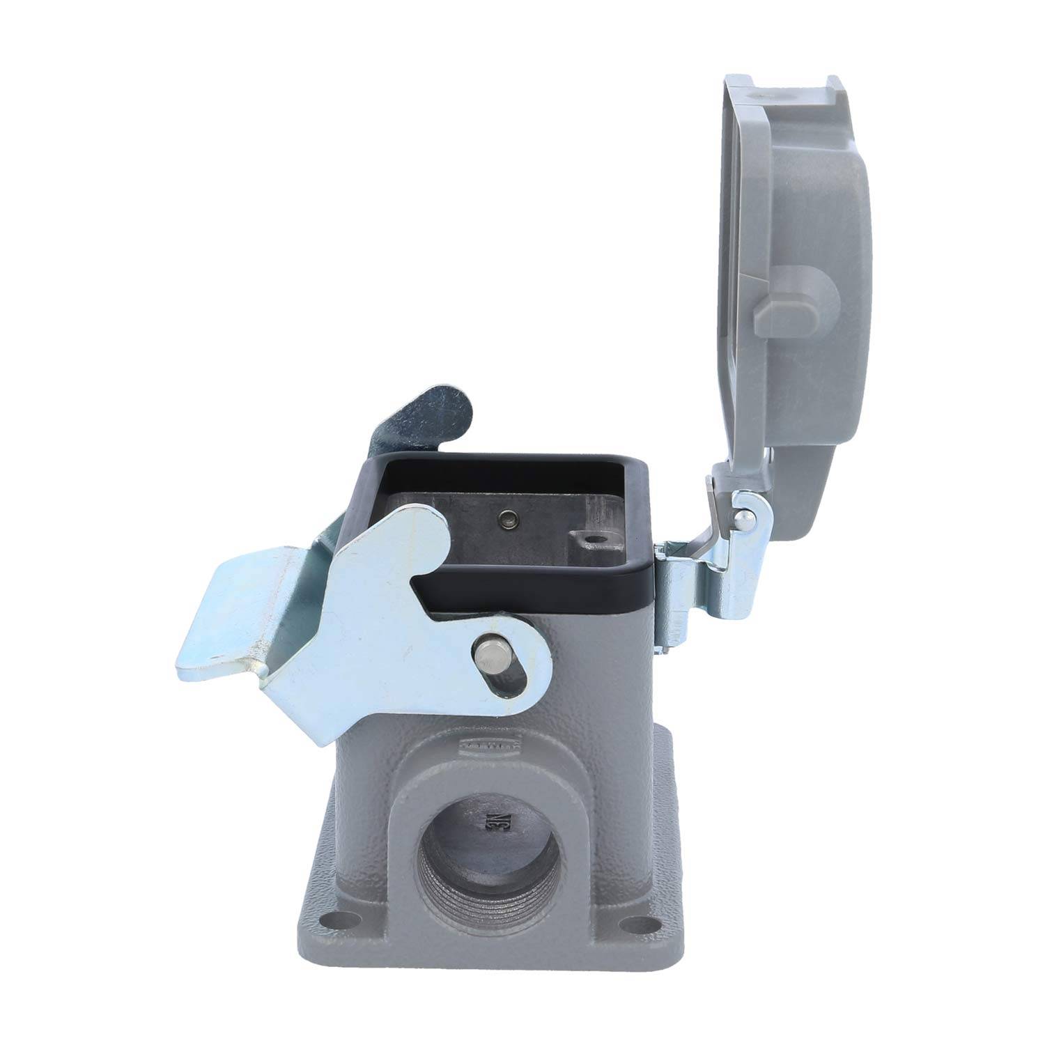 04300061264 HARTING Han 6B Sockelgehäuse niedrig, 2xM20 seitlicher Kabelabgang, mit 1 Längsbügel mit Schutzkappe