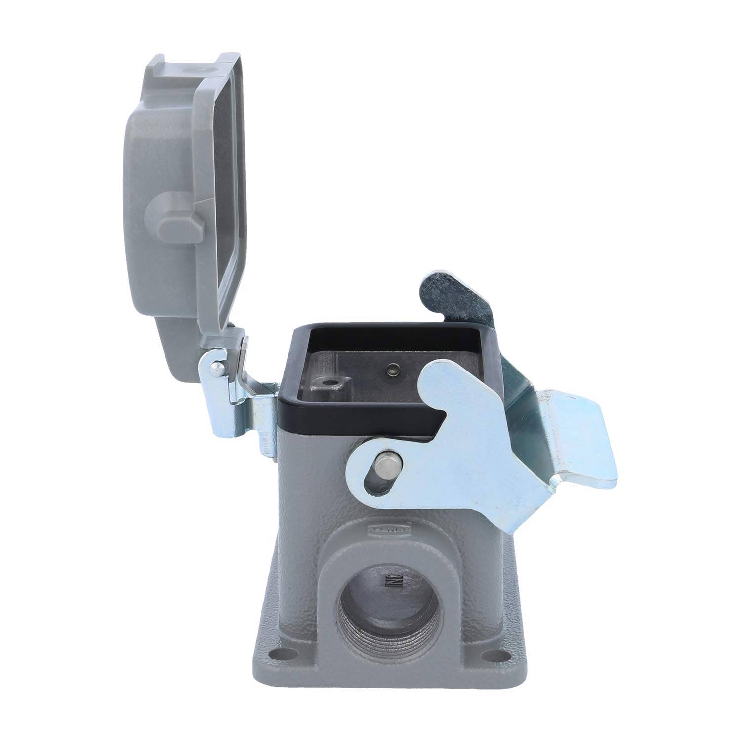 04300061264 HARTING Han 6B Sockelgehäuse niedrig, 2xM20 seitlicher Kabelabgang, mit 1 Längsbügel mit Schutzkappe