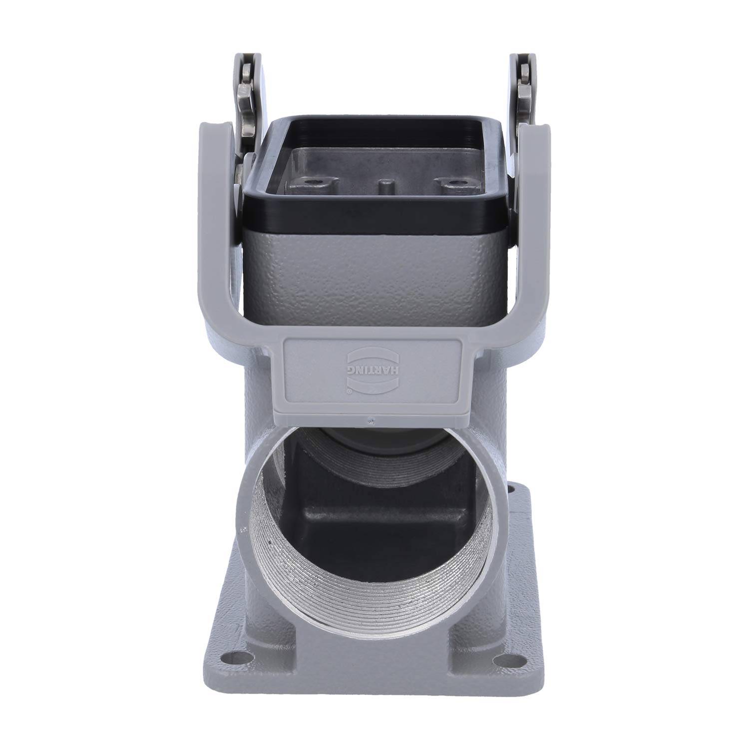 05300100278 HARTING Han 10B Sockelgehäuse hoch, 1xM40 seitlicher Kabelabgang, mit 2 Querbügeln Verschraubung M40