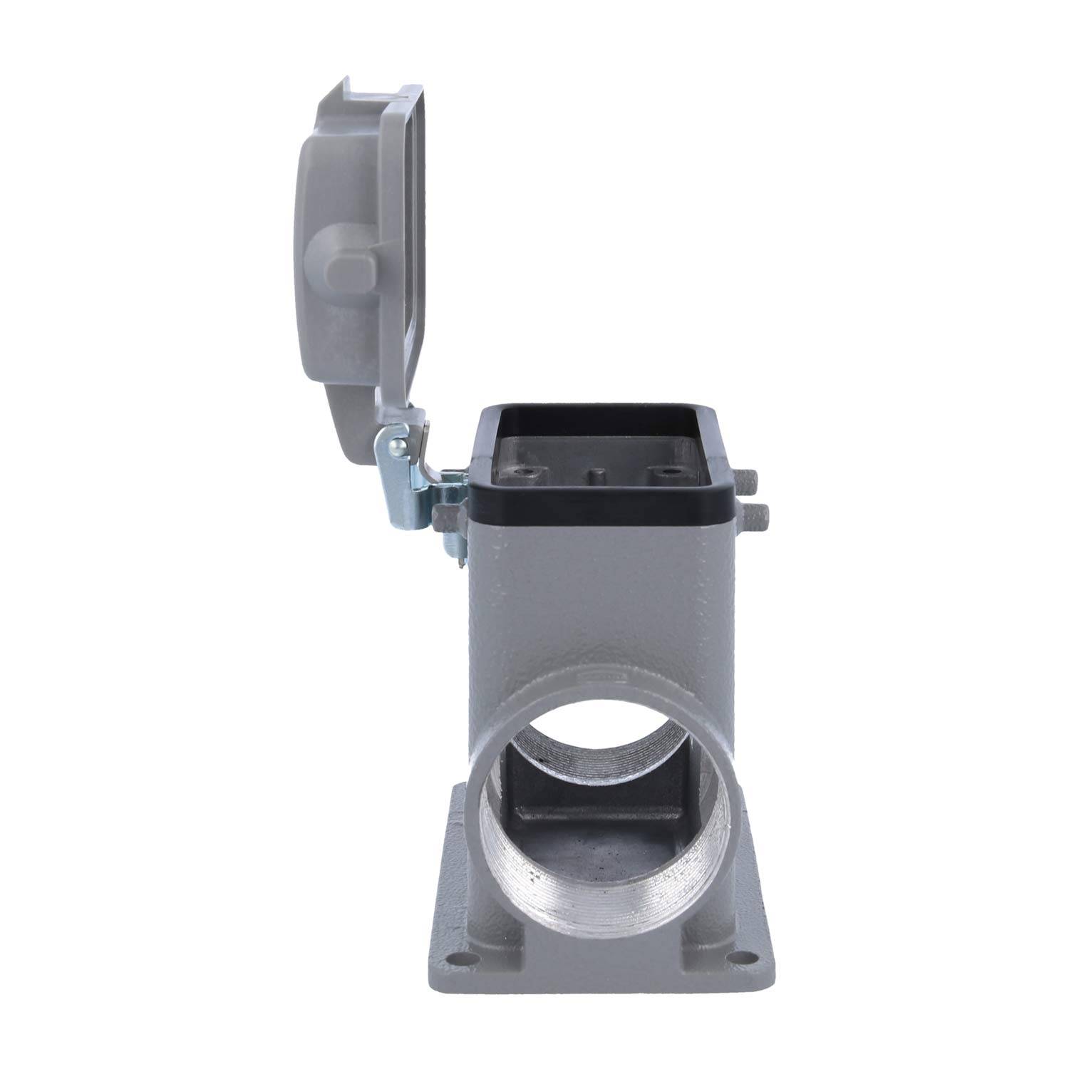 05300100277 HARTING Han 10B Sockelgehäuse hoch, 2xM40 seitlicher Kabelabgang, für 2 Bügel (am Oberteil) mit Schutzkappe