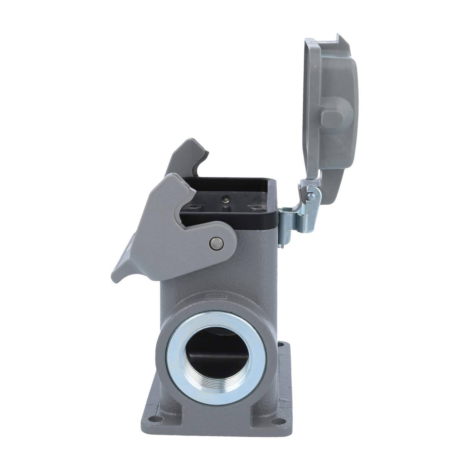 05300100282 HARTING Han 10B Sockelgehäuse hoch, 1xM25 seitlicher Kabelabgang, mit 1 Längsbügel mit Schutzkappe